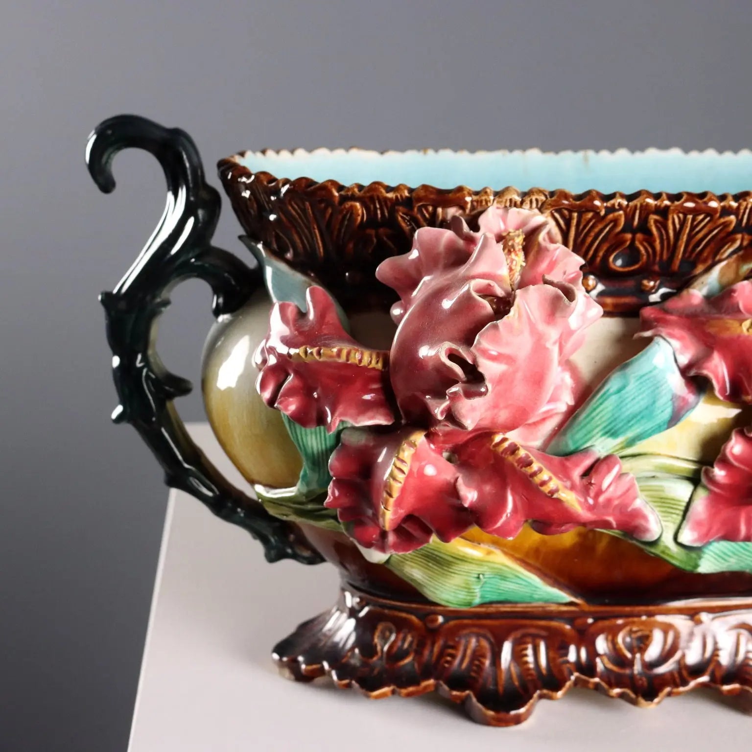 Antique Planter Barbotine Ceramic Decorations Europe XX Century - Europe, Early XX Century | Antiques | Ceramics Products