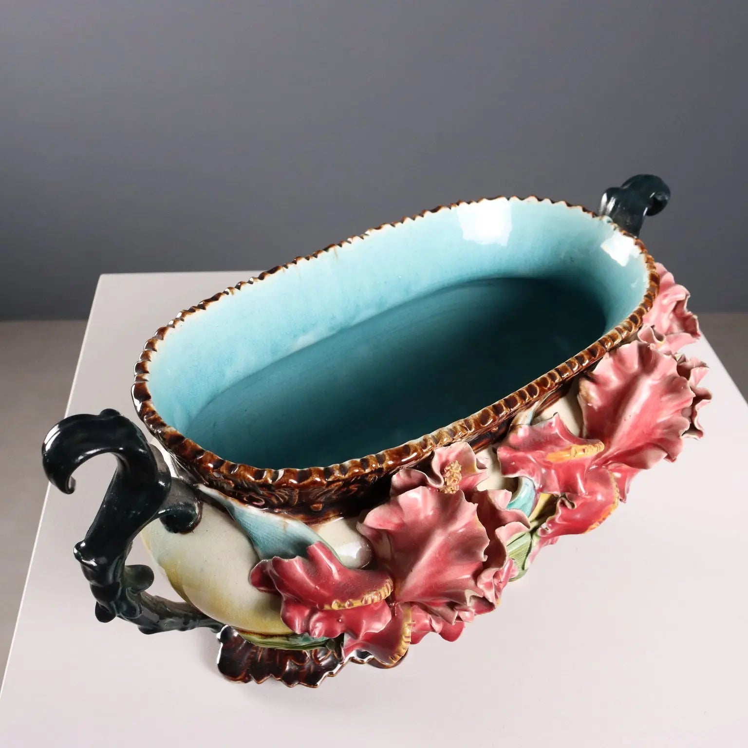 Antique Planter Barbotine Ceramic Decorations Europe XX Century - Europe, Early XX Century | Antiques | Ceramics Products