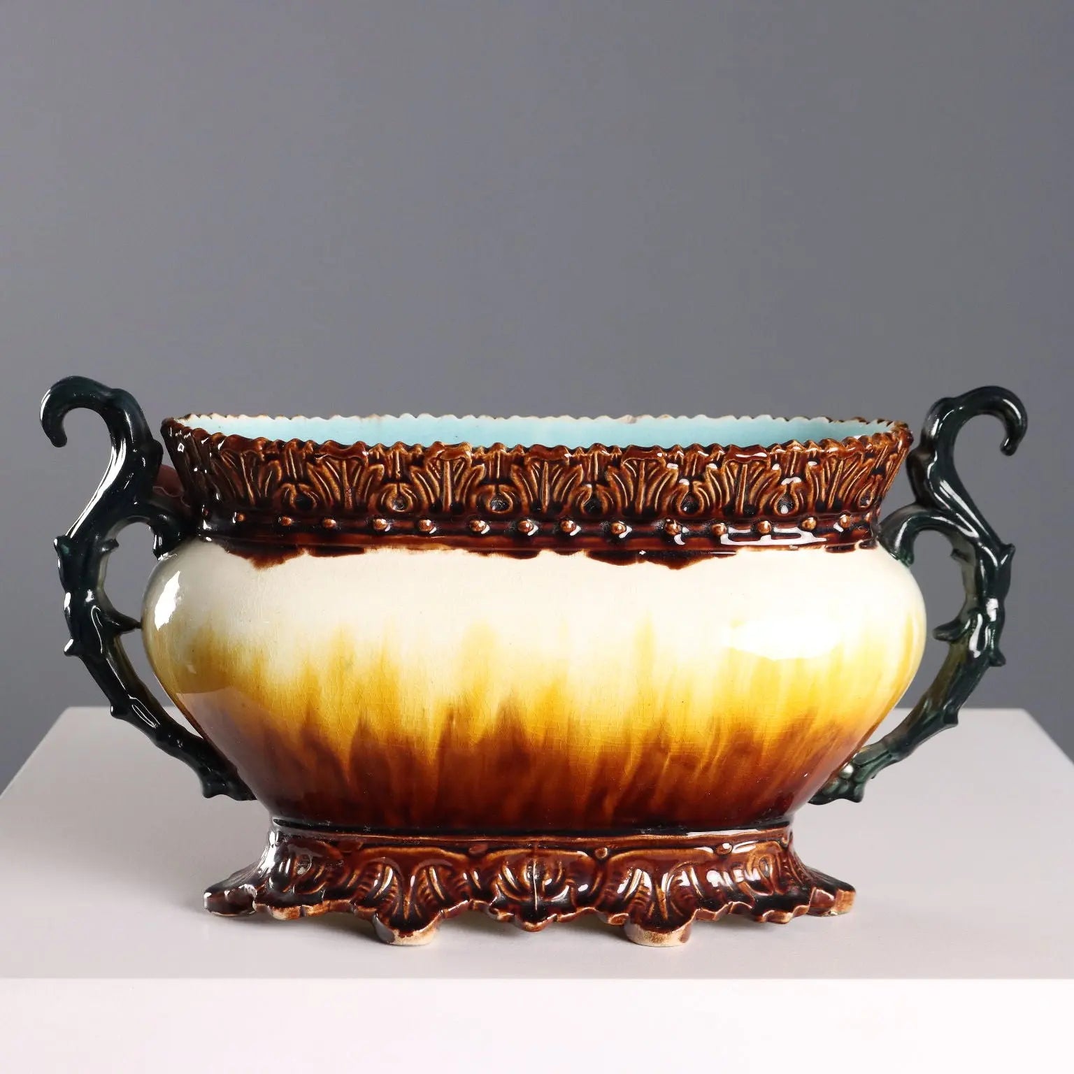 Antique Planter Barbotine Ceramic Decorations Europe XX Century - Europe, Early XX Century | Antiques | Ceramics Products