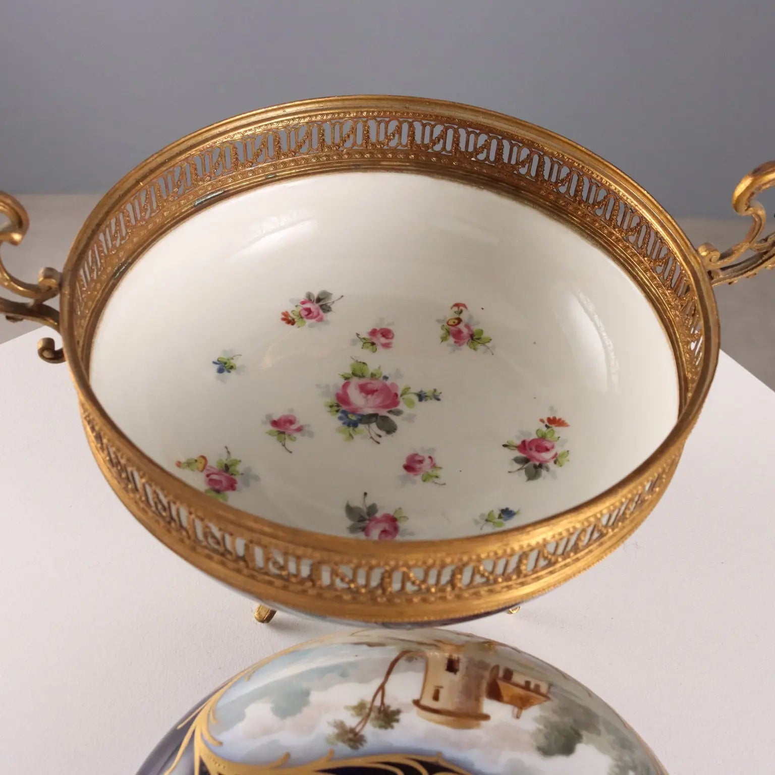 Antique Box Bronze Cobalt Blue Porcelain France XX Century - France, Early XX Century | Antiques | Ceramics Products