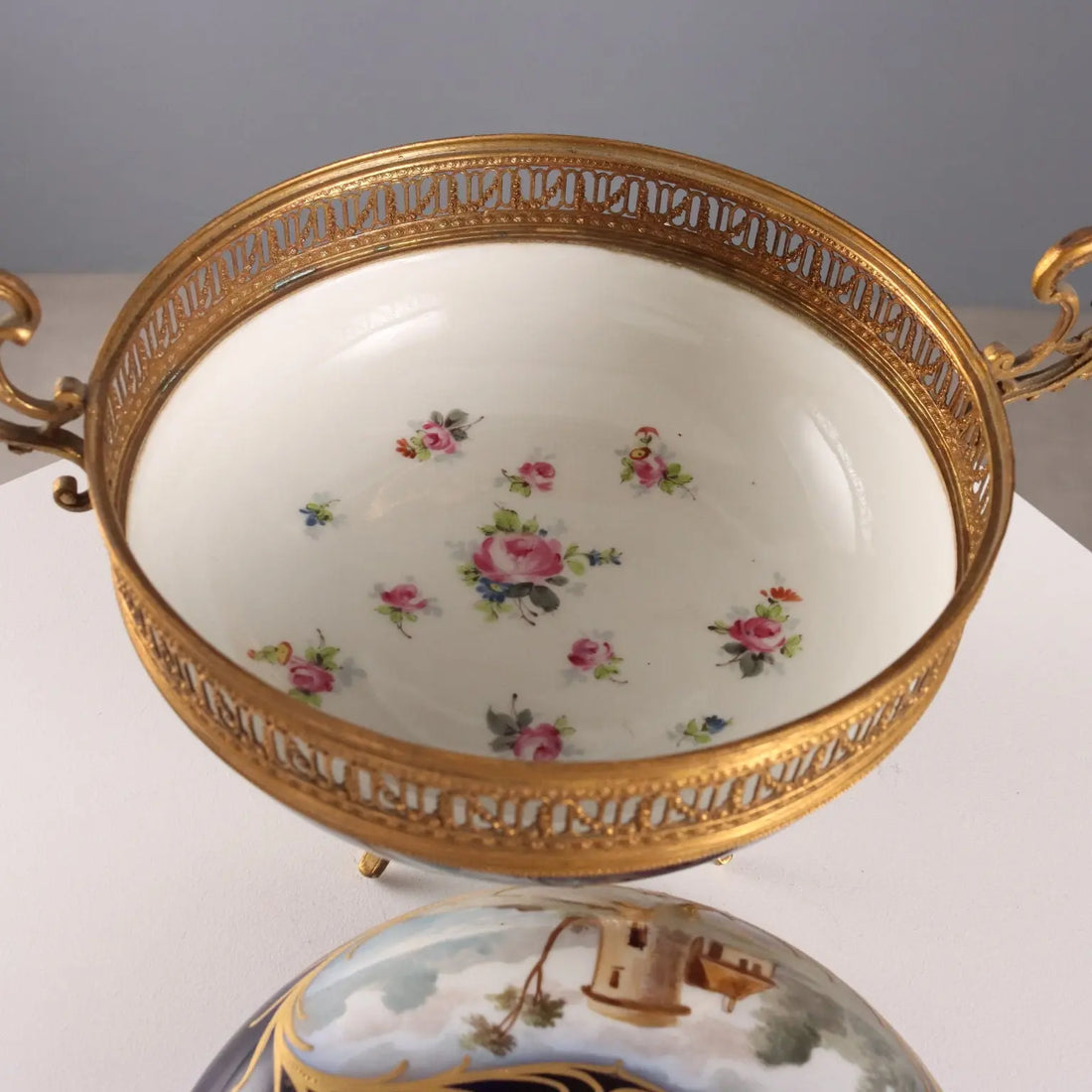 Antique Box Bronze Cobalt Blue Porcelain France XX Century - France, Early XX Century | Antiques | Ceramics Products