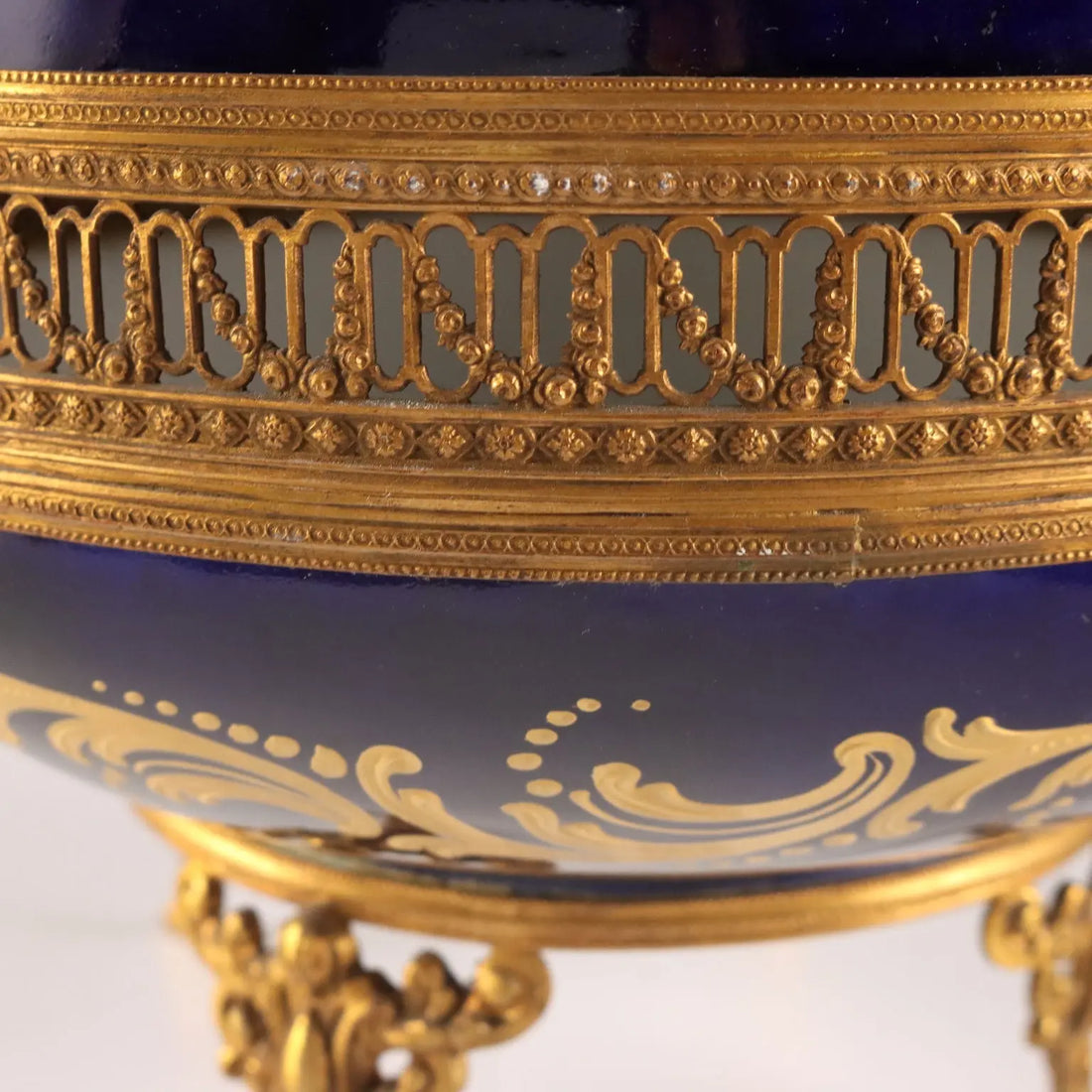 Antique Box Bronze Cobalt Blue Porcelain France XX Century - France, Early XX Century | Antiques | Ceramics Products
