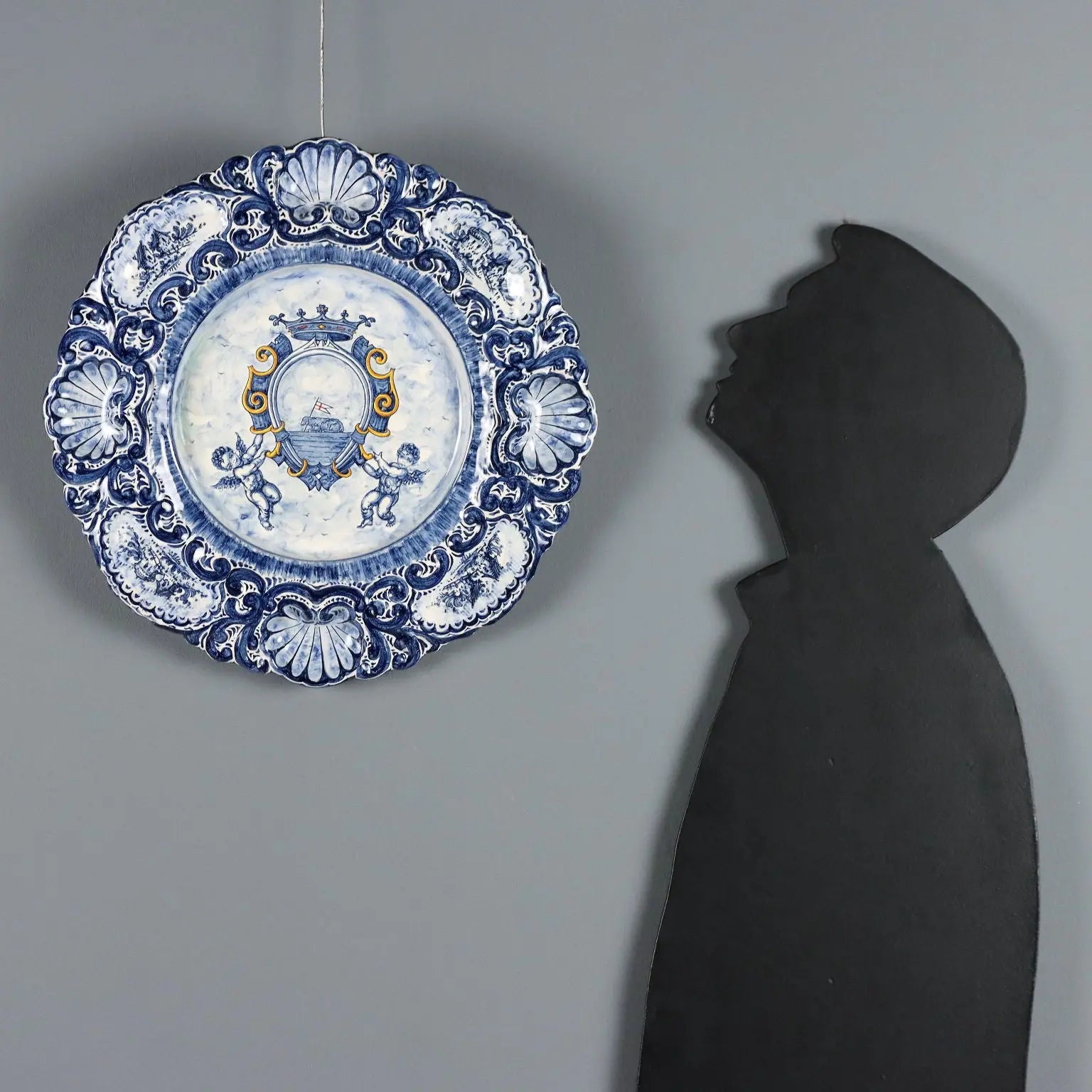 Antique Large Plate Alba Docilia Majolica Albisola Italy 1930s - Italy, 1930s | Antiques | Ceramics Products