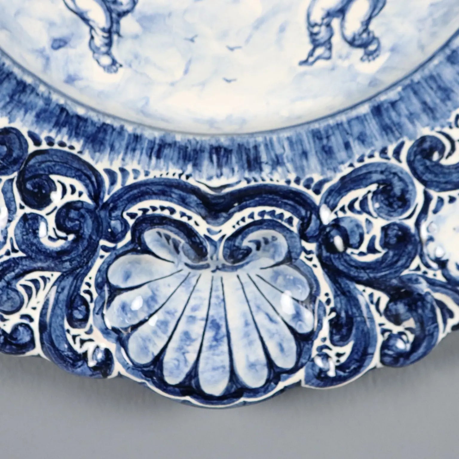 Antique Large Plate Alba Docilia Majolica Albisola Italy 1930s - Italy, 1930s | Antiques | Ceramics Products