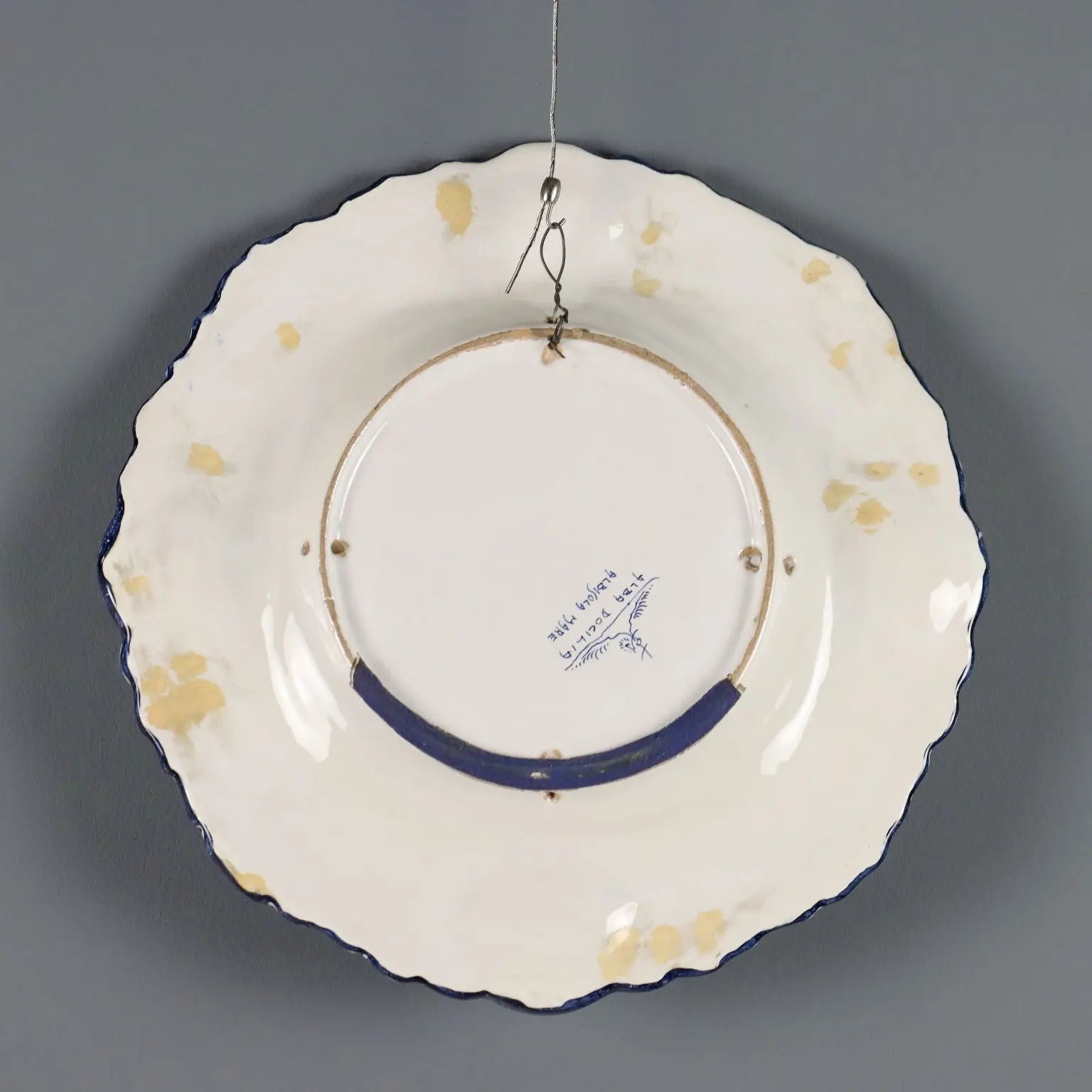 Antique Large Plate Alba Docilia Majolica Albisola Italy 1930s - Italy, 1930s | Antiques | Ceramics Products