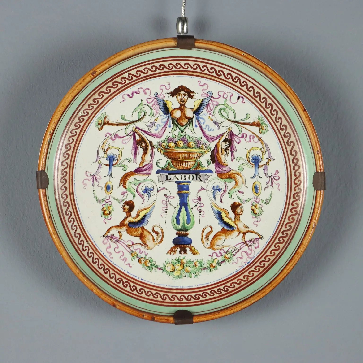 Antique Plate Majolica Decorations Fruit Italy XX Century - Italy, Early XX Century | Antiques | Ceramics Products