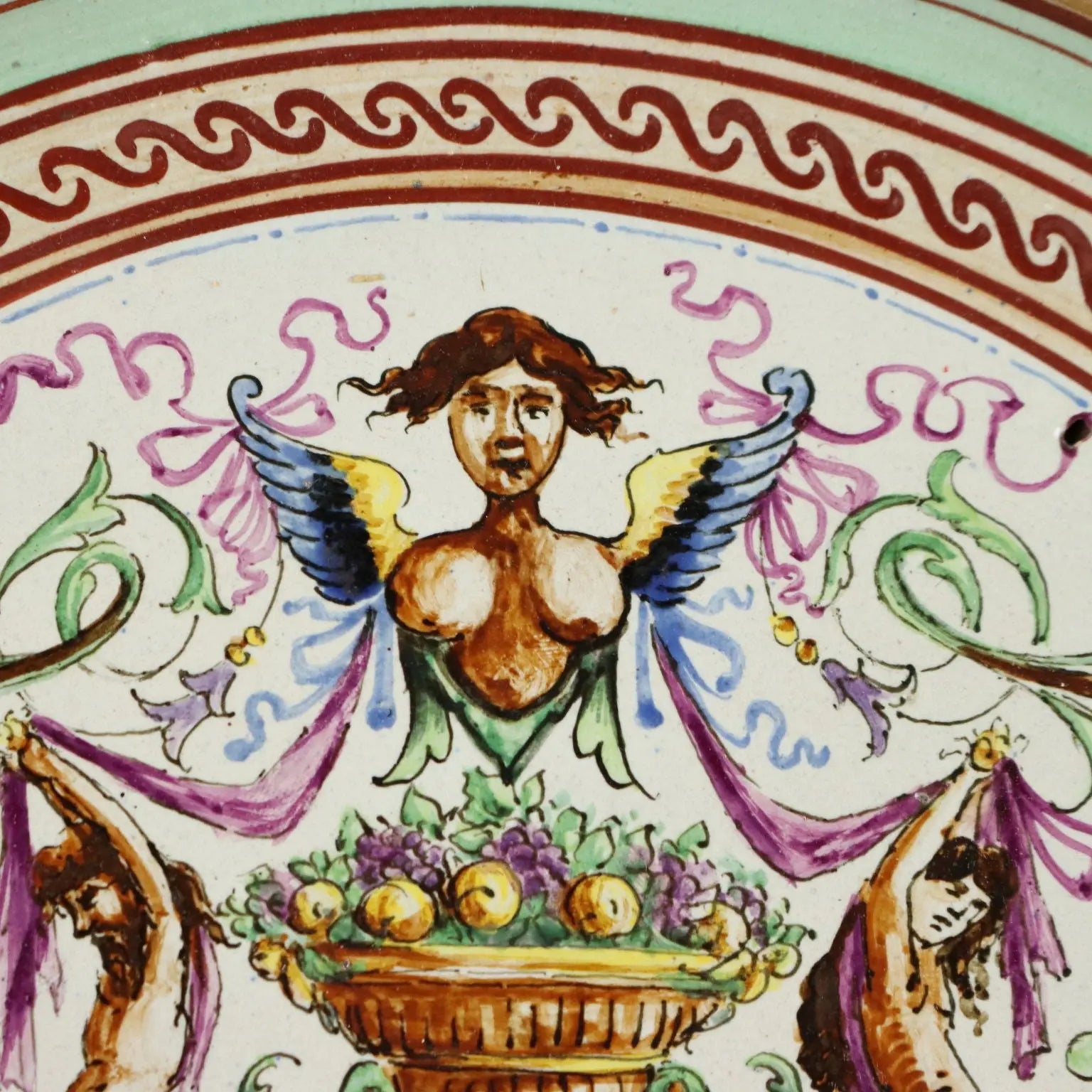 Antique Plate Majolica Decorations Fruit Italy XX Century - Italy, Early XX Century | Antiques | Ceramics Products