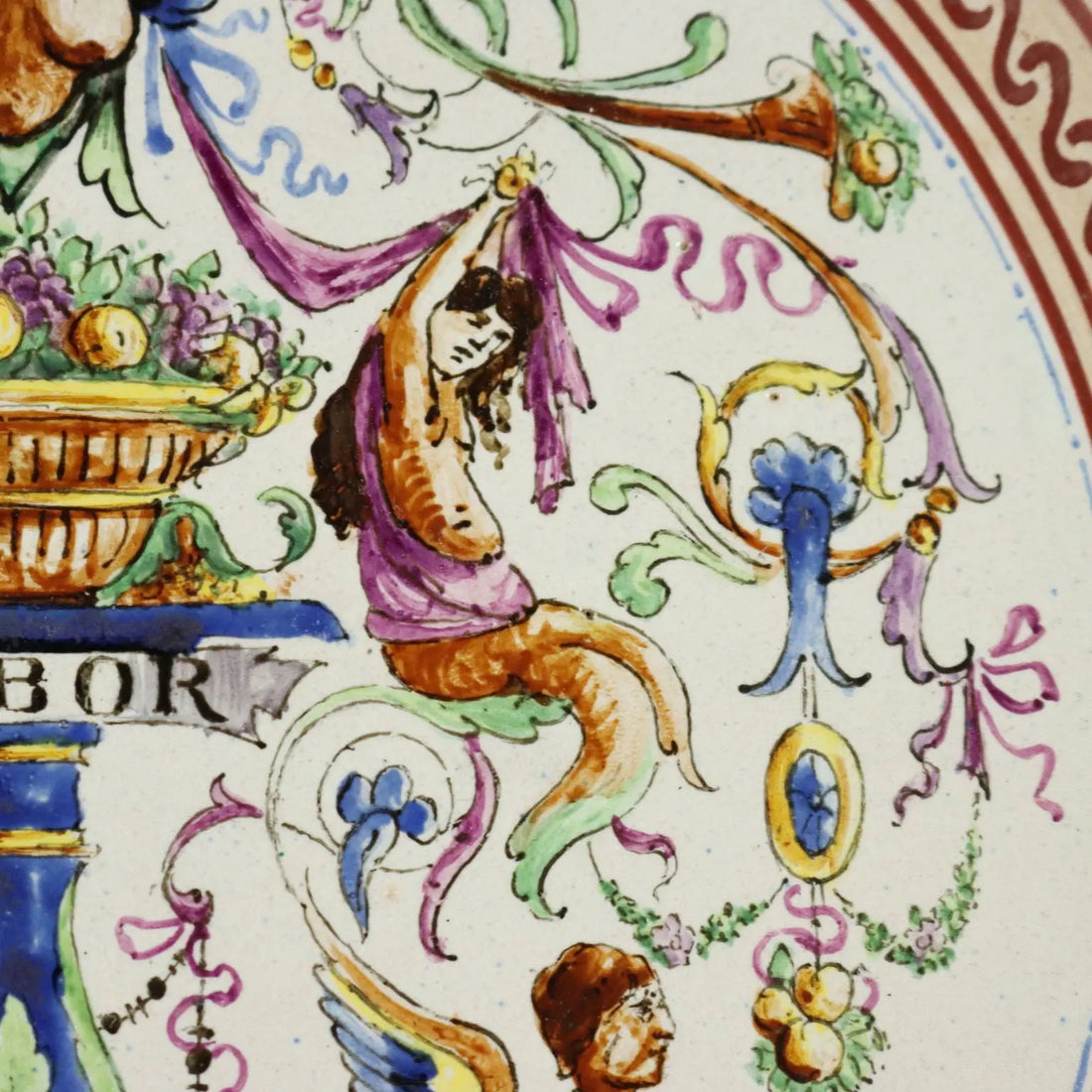 Antique Plate Majolica Decorations Fruit Italy XX Century - Italy, Early XX Century | Antiques | Ceramics Products
