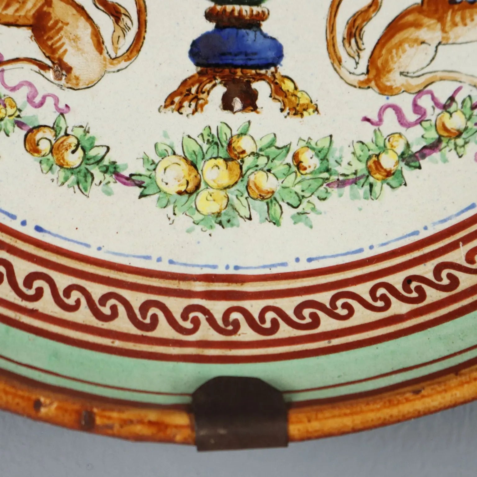 Antique Plate Majolica Decorations Fruit Italy XX Century - Italy, Early XX Century | Antiques | Ceramics Products