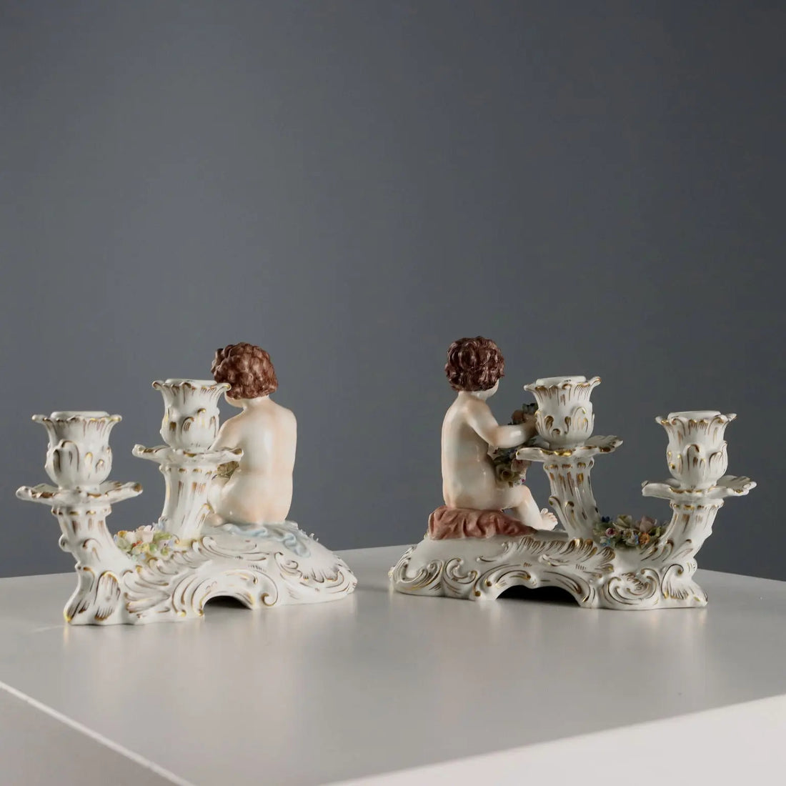 Antique Candle-Holders Porcelain Capodimonte XX Century - Italy, Early XX Century | Antiques | Ceramics Products
