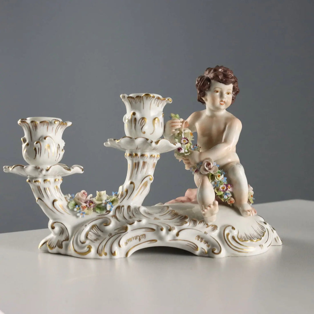 Antique Candle-Holders Porcelain Capodimonte XX Century - Italy, Early XX Century | Antiques | Ceramics Products