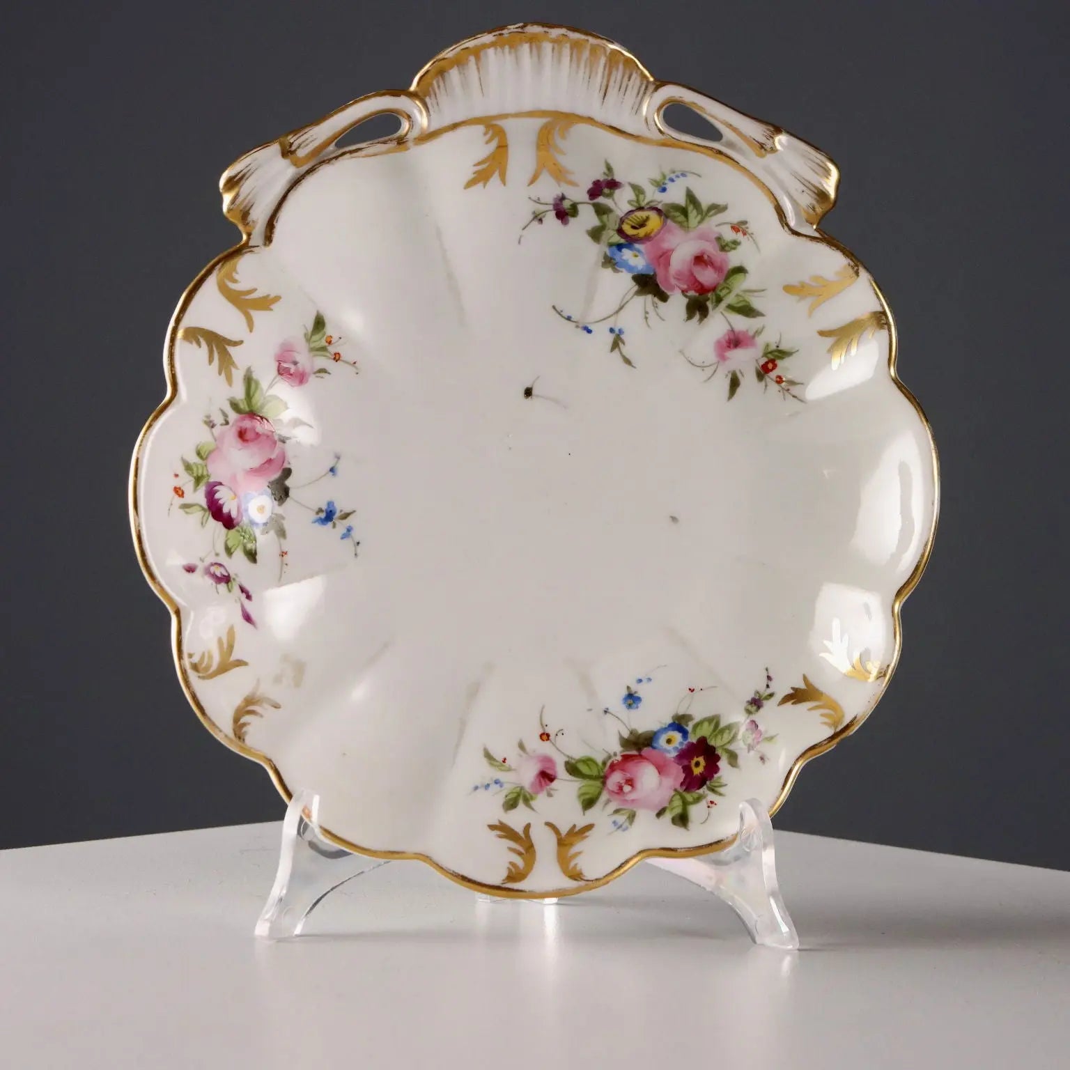 Antique Saucers Parisian Porcelain Decorations France 1860-1880 - France, 1860-1880 | Antiques | Ceramics Products