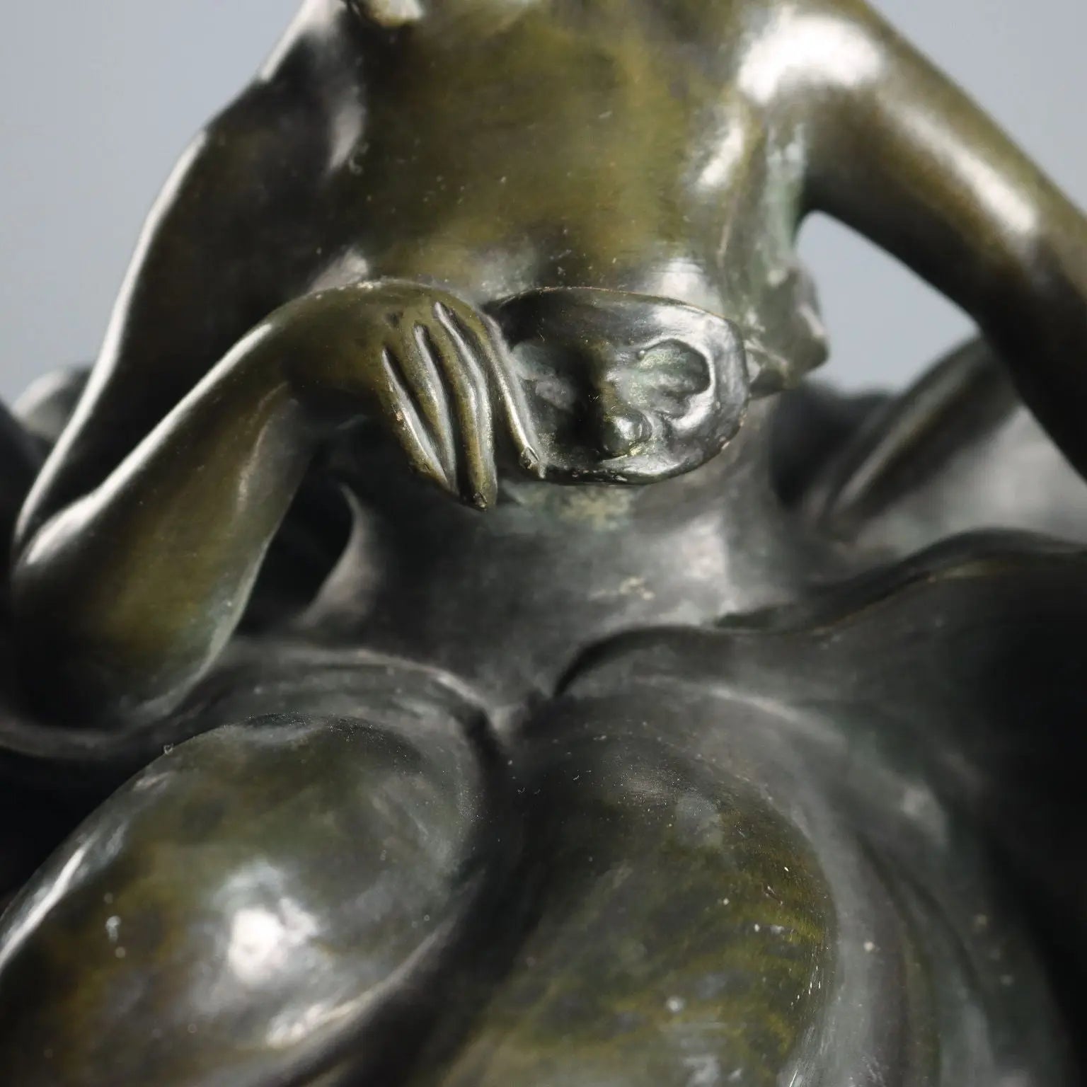 Vintage Figurine Terracotta Dark Patina Dame Italy 1940s - Italy, 1940s | Antiques | Ceramics Products