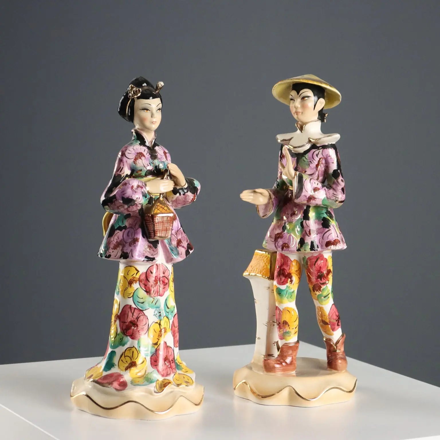 Vintage Figurines Painted Ceramic Man. Artenova Italy 1950s - Italy, 1950s | Antiques | Ceramics Products