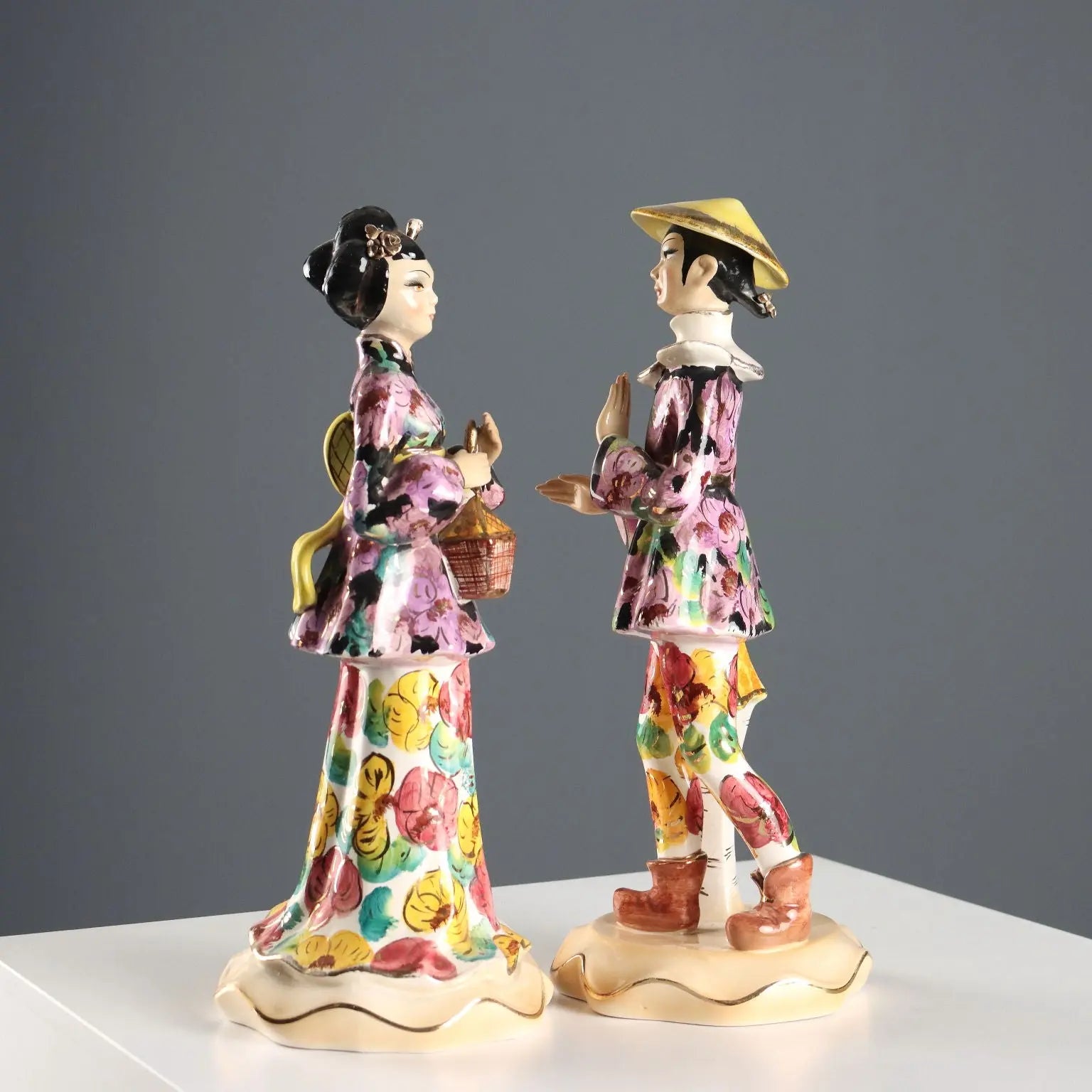 Vintage Figurines Painted Ceramic Man. Artenova Italy 1950s - Italy, 1950s | Antiques | Ceramics Products