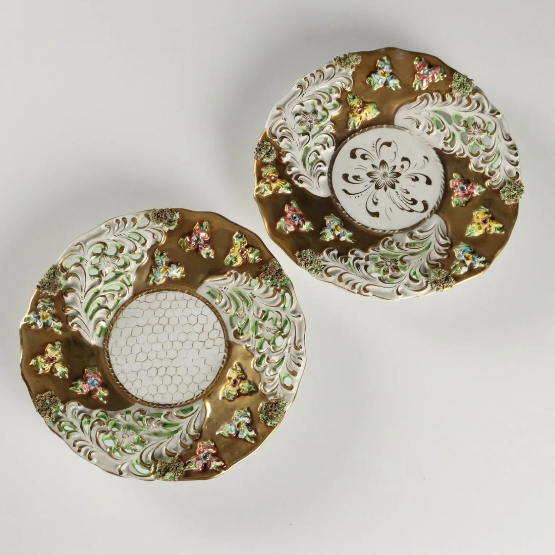 Vintage Vases with Plate Capodimonte's Manufacture Italy 1950s-60s - Italy, 1950s-1960s | Antiques | Ceramics Products