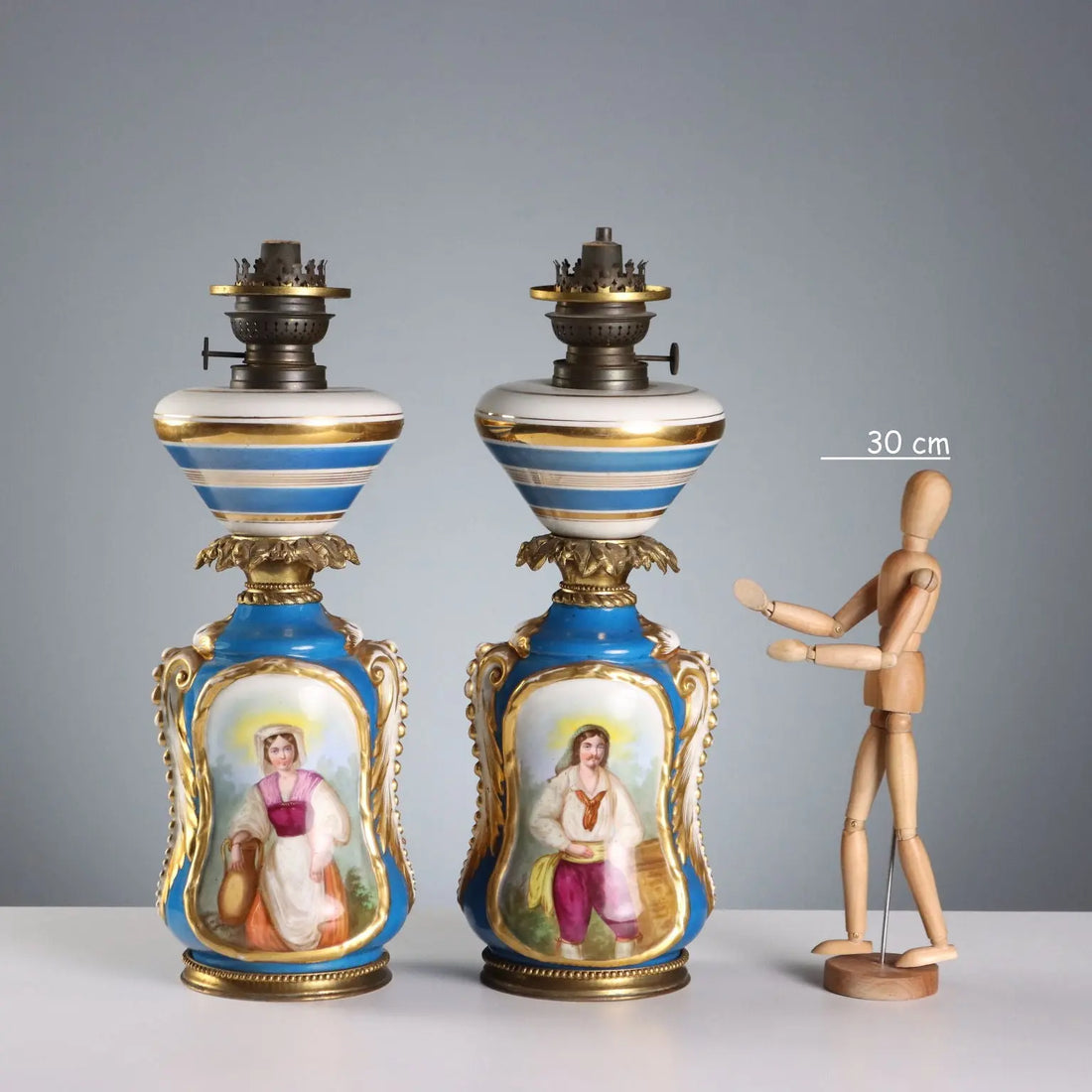 Antique Lamps Painted Ceramic Bronze Europe XIX Century - Europe, XIX Century | Antiques | Ceramics Products