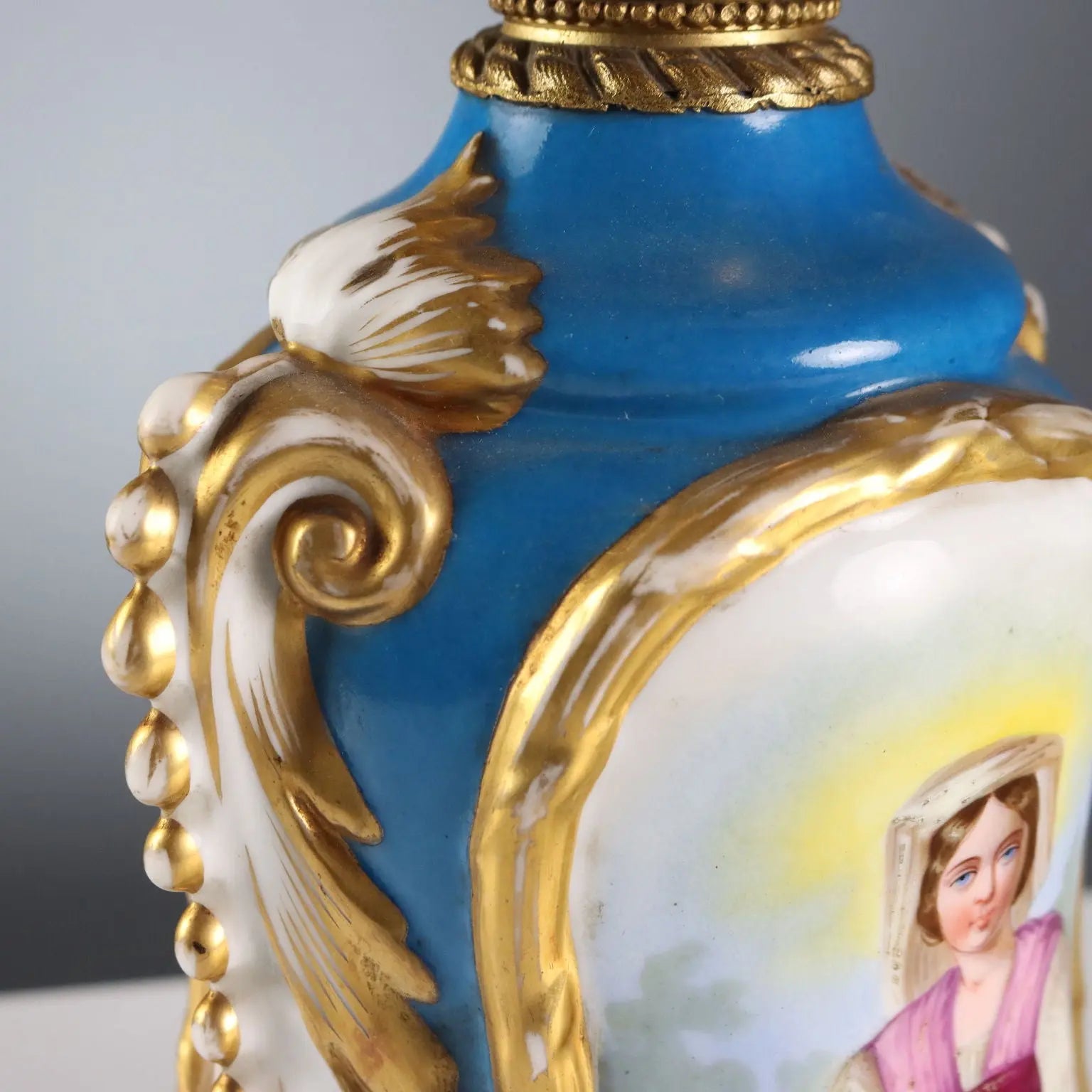 Antique Lamps Painted Ceramic Bronze Europe XIX Century - Europe, XIX Century | Antiques | Ceramics Products