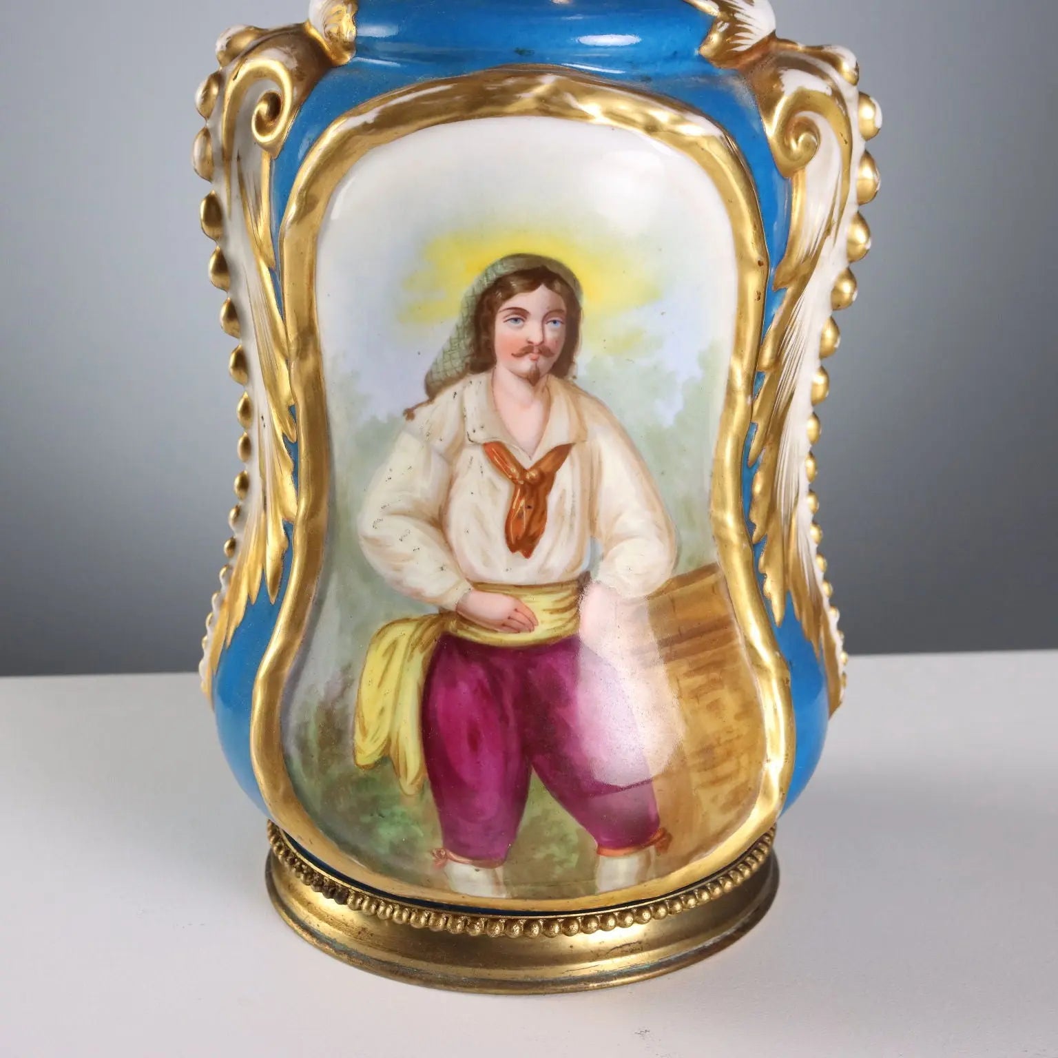 Antique Lamps Painted Ceramic Bronze Europe XIX Century - Europe, XIX Century | Antiques | Ceramics Products