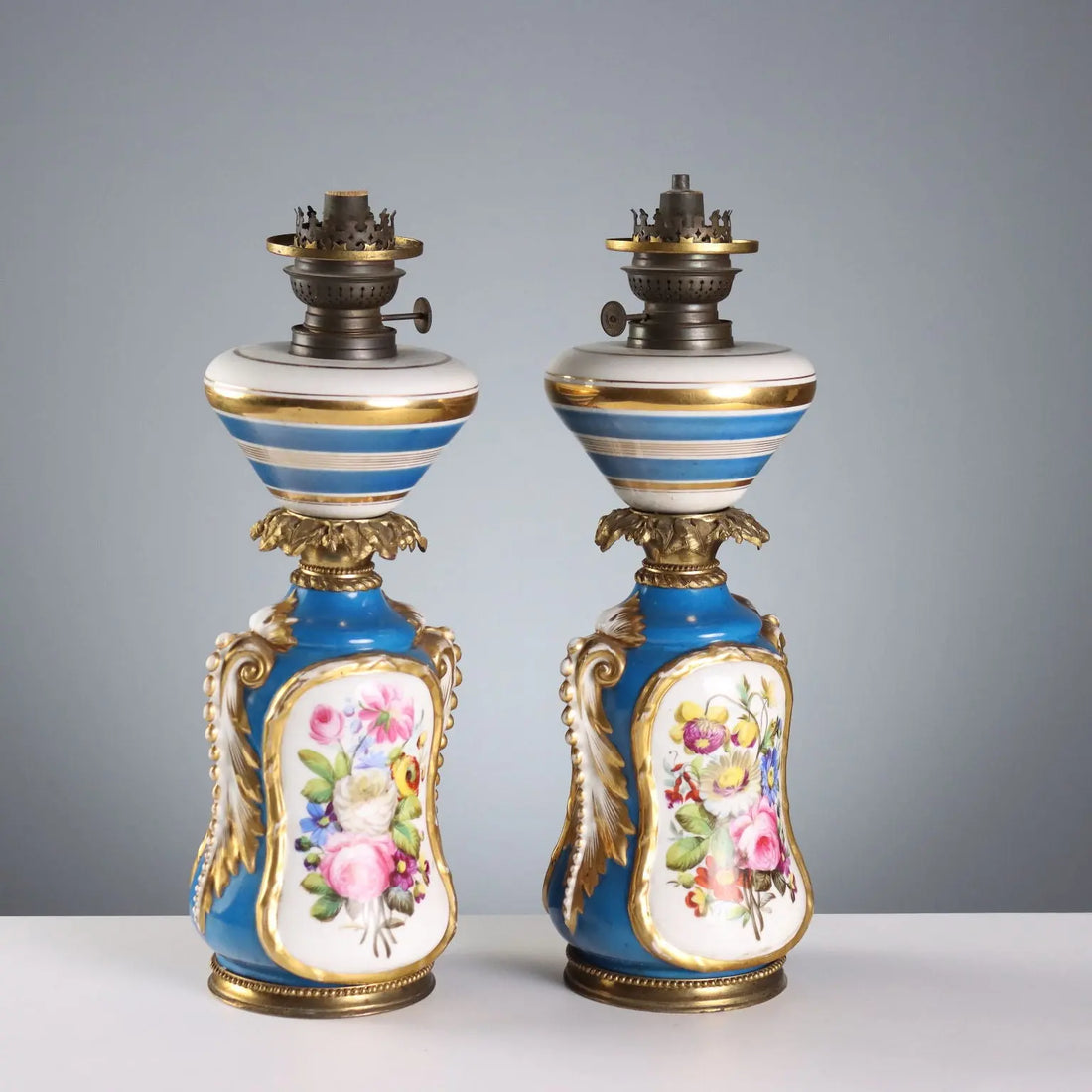 Antique Lamps Painted Ceramic Bronze Europe XIX Century - Europe, XIX Century | Antiques | Ceramics Products