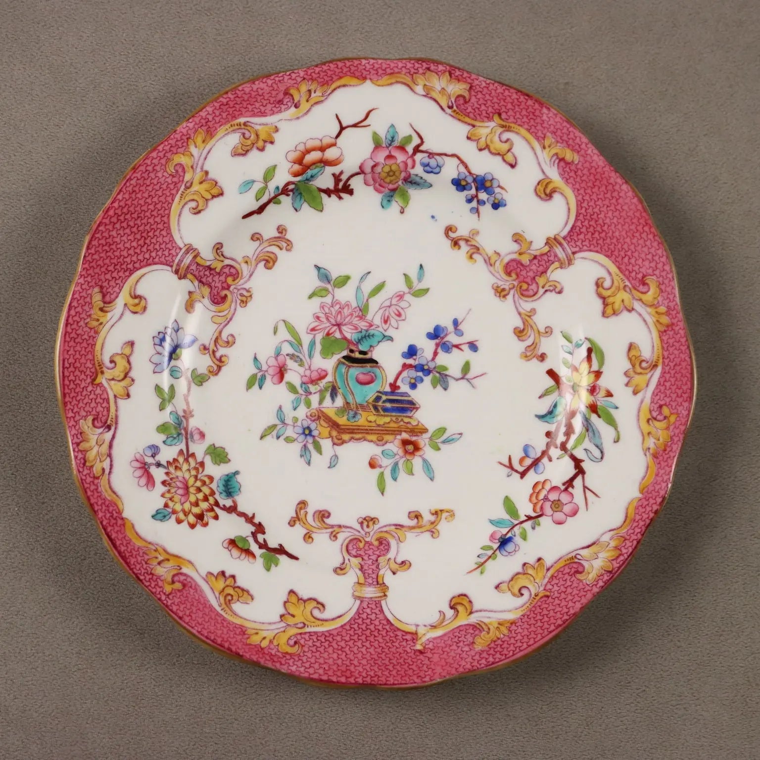 Antique Minton Porcelain Saucer Set England XIX Century - England, XIX Century | Antiques | Ceramics Products