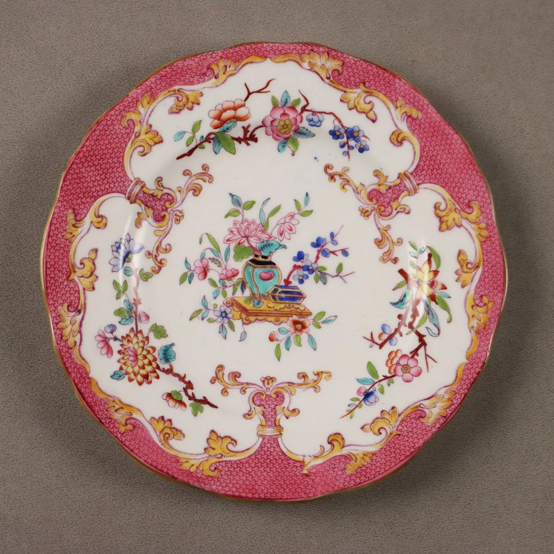 Antique Minton Porcelain Saucer Set England XIX Century - England, XIX Century | Antiques | Ceramics Products