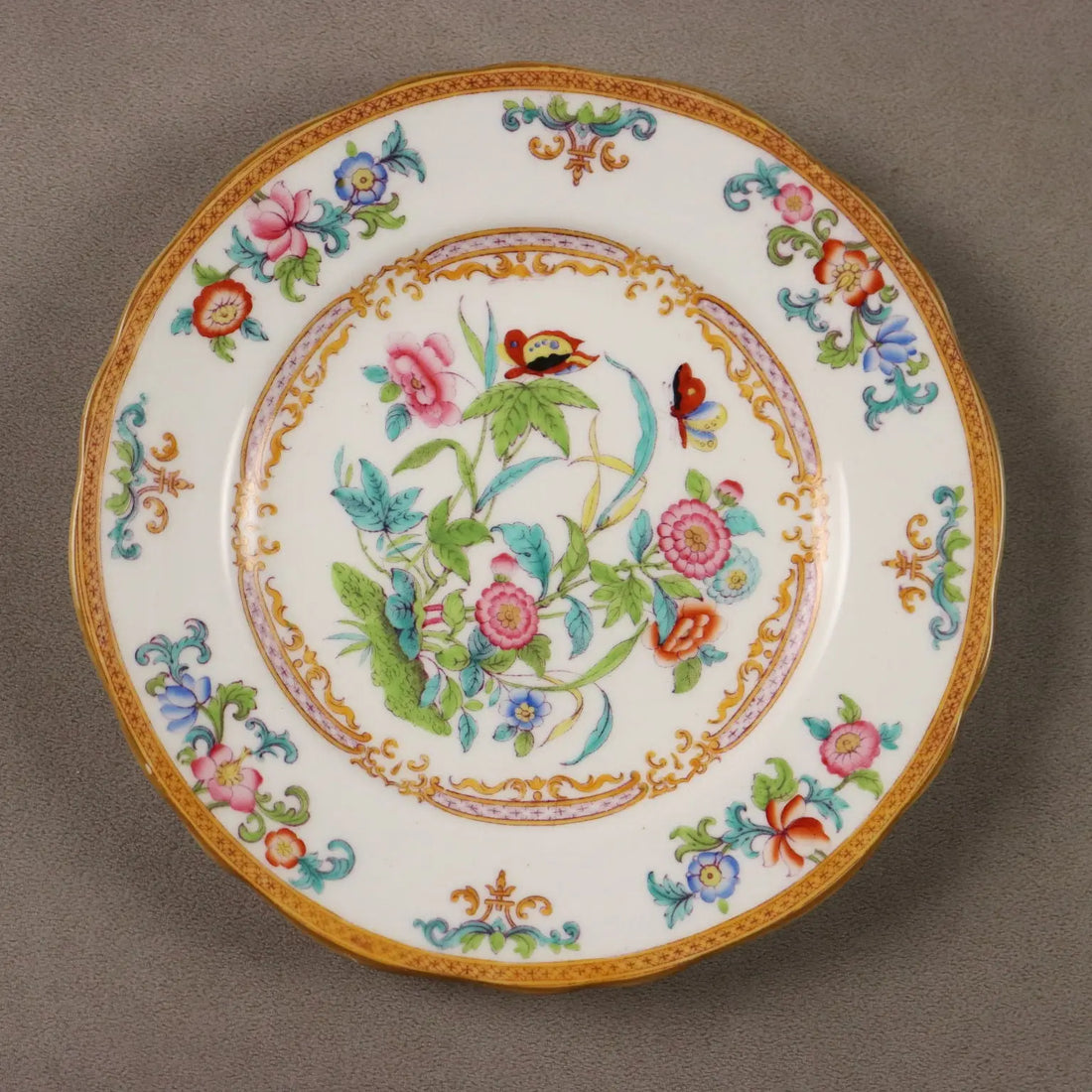 Antique Minton Porcelain Saucer Set England XIX Century - England, XIX Century | Antiques | Ceramics Products