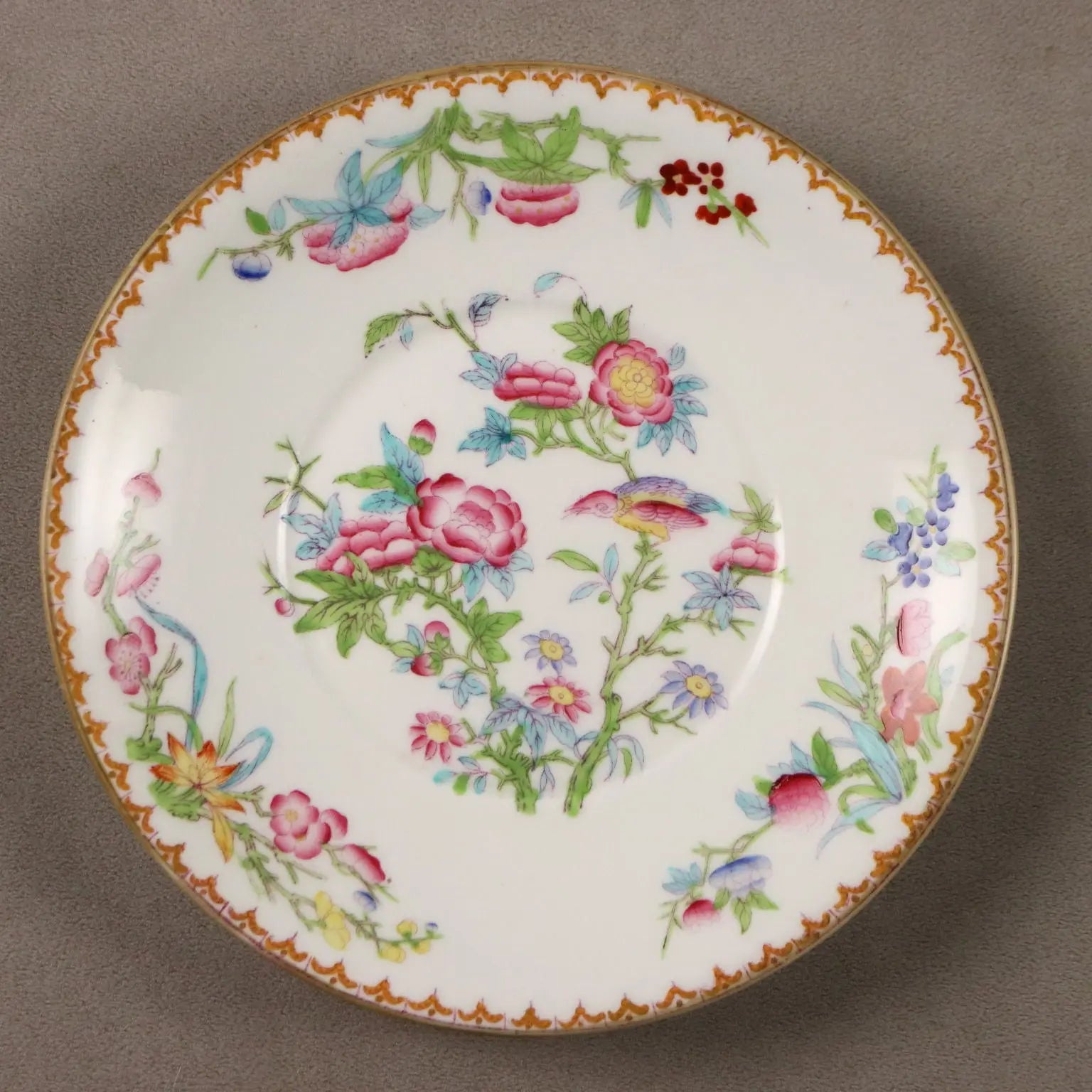 Antique Minton Porcelain Saucer Set England XIX Century - England, XIX Century | Antiques | Ceramics Products