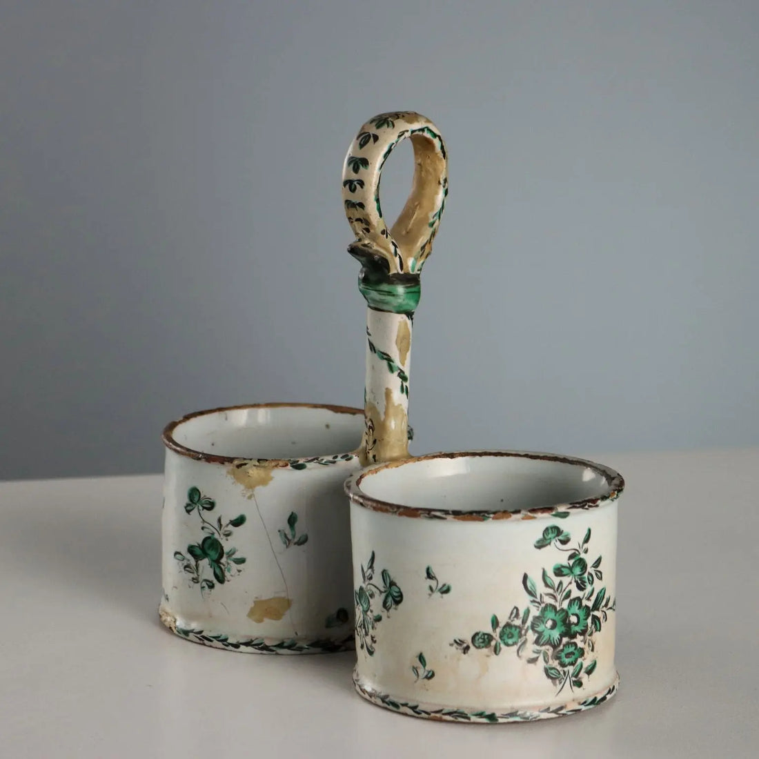 Antique Majolica Oil and Vinegar Holder Decorations XVIII Century - Italy, Late XVIII Century | Antiques | Ceramics Products