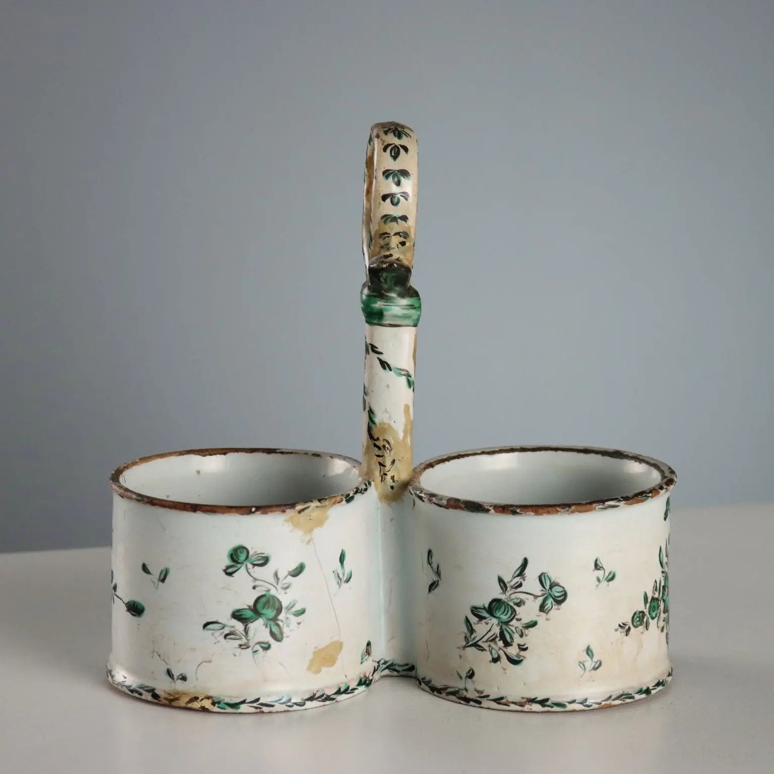 Antique Majolica Oil and Vinegar Holder Decorations XVIII Century - Italy, Late XVIII Century | Antiques | Ceramics Products