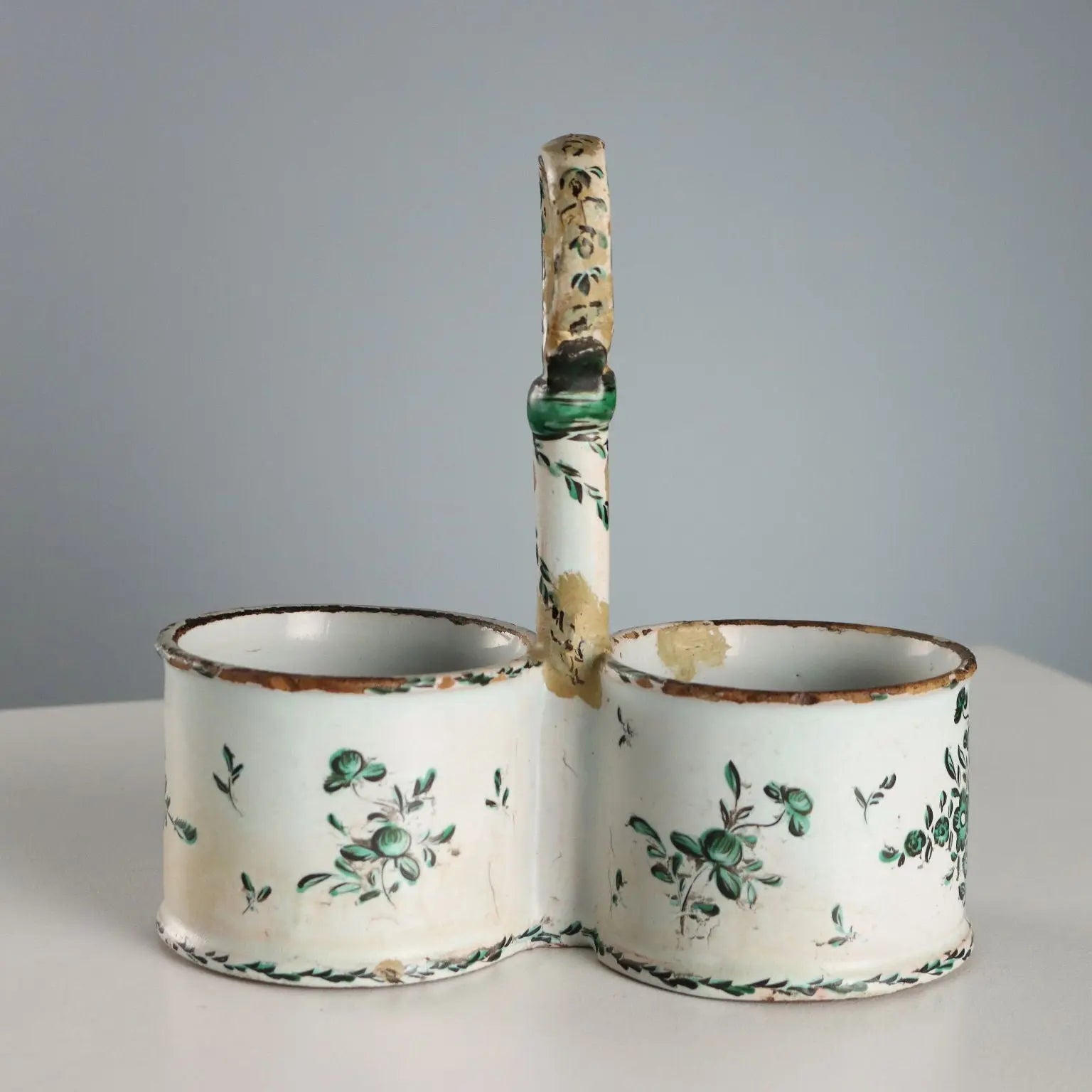 Antique Majolica Oil and Vinegar Holder Decorations XVIII Century - Italy, Late XVIII Century | Antiques | Ceramics Products