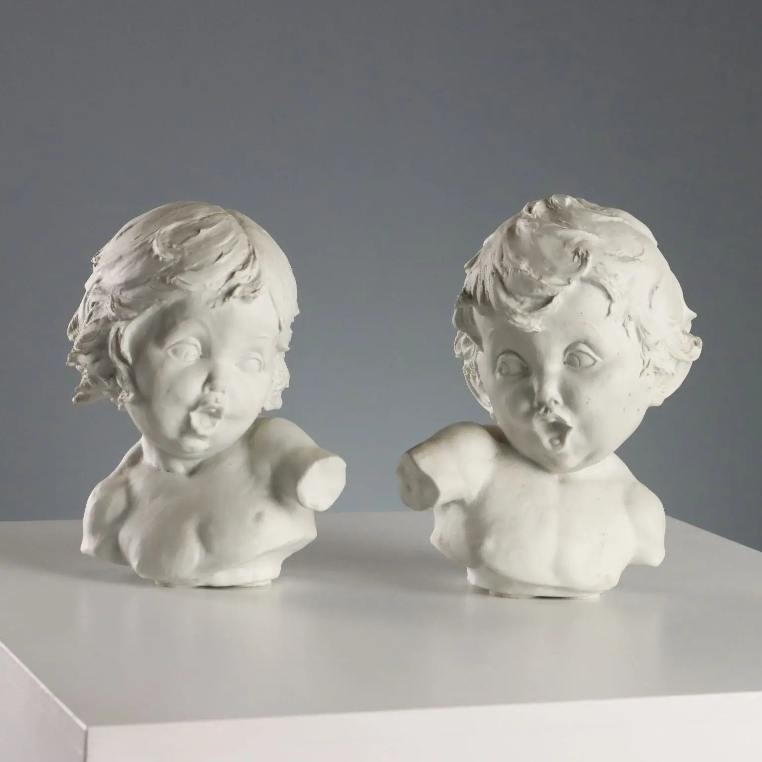 Antique Busts of Children Biscuit Europe Early XX Century - Europe, Early XX Century | Antiques | Ceramics Products