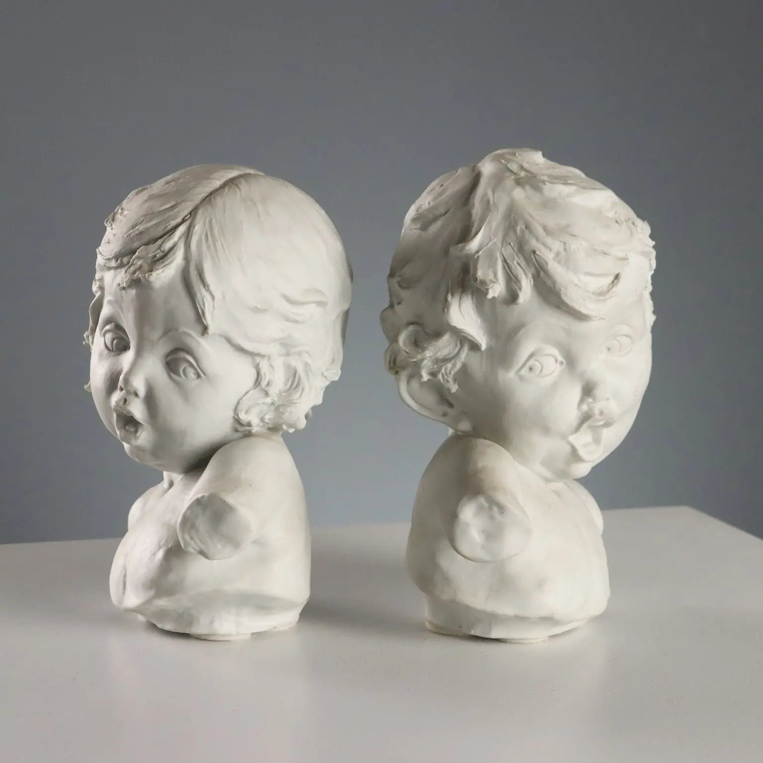 Antique Busts of Children Biscuit Europe Early XX Century - Europe, Early XX Century | Antiques | Ceramics Products