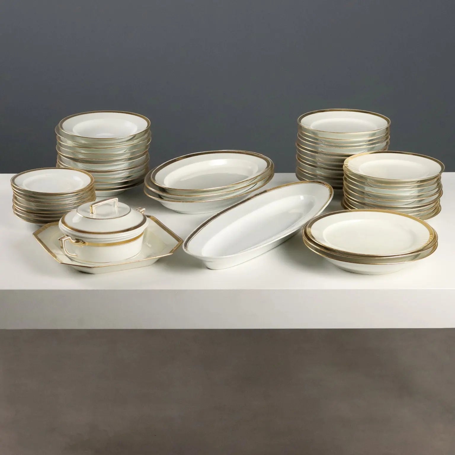 Antique Plate Set Vienna Porcelain Austria Mid XIX Century - Austria, Mid XIX Century | Antiques | Ceramics Products