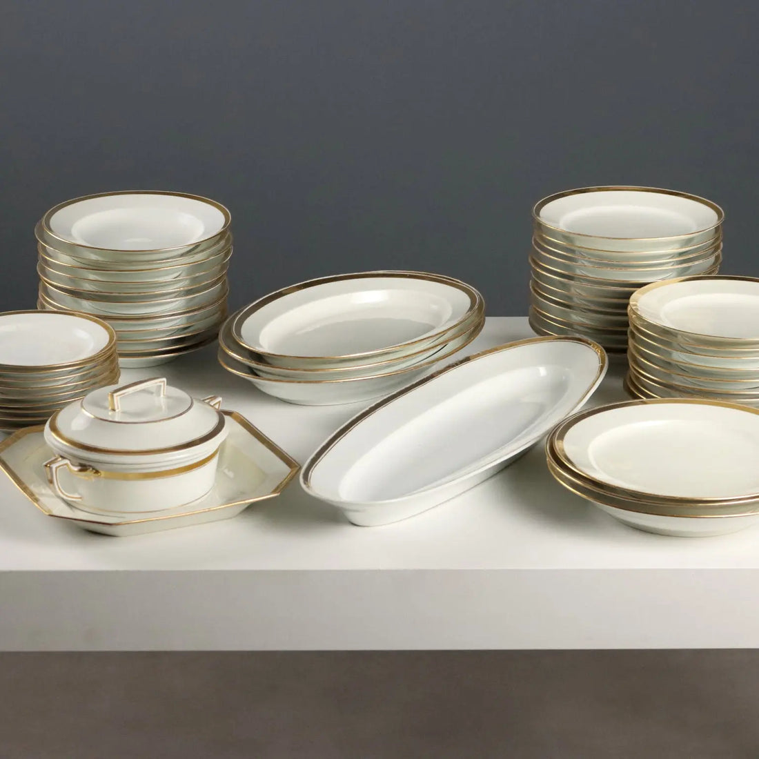 Antique Plate Set Vienna Porcelain Austria Mid XIX Century - Austria, Mid XIX Century | Antiques | Ceramics Products
