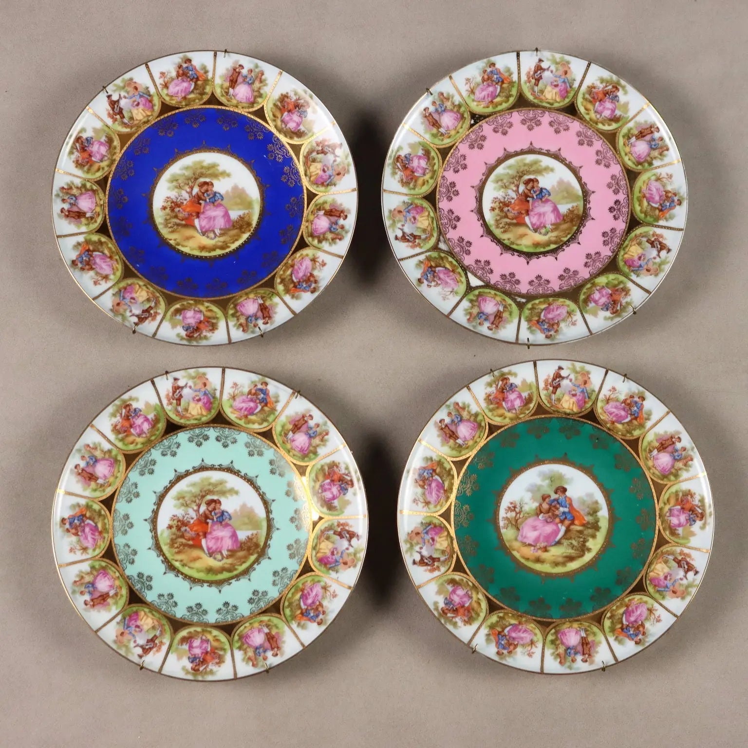 Antique J.K.W. Plates Multicoloured Porcelain Germany XX Century - Germany, Mid XX Century | Antiques | Ceramics Products
