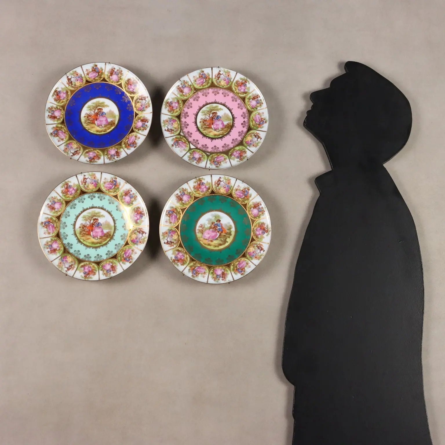 Antique J.K.W. Plates Multicoloured Porcelain Germany XX Century - Germany, Mid XX Century | Antiques | Ceramics Products