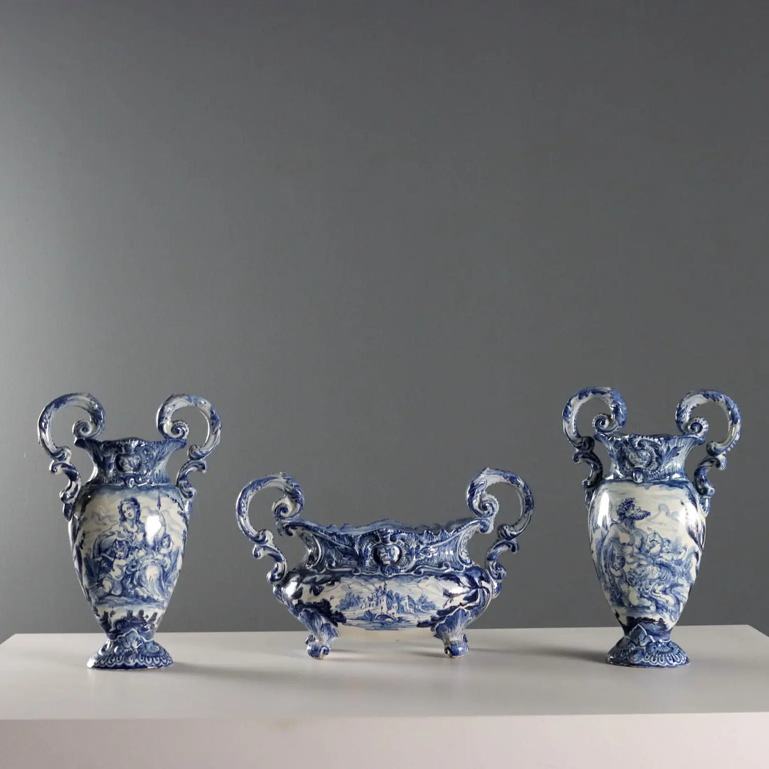Antique Triptych of Vases Giuseppe Mazzotti Albissola XX Century - Italy, Mid XX Century | Antiques | Ceramics Products