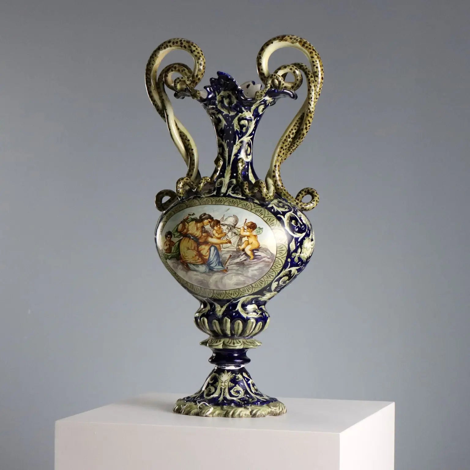 Antique Amphorae Neo-Renaissance Style Majolica Italy XIX Century - Italy, Late XIX Century | Antiques | Ceramics Products
