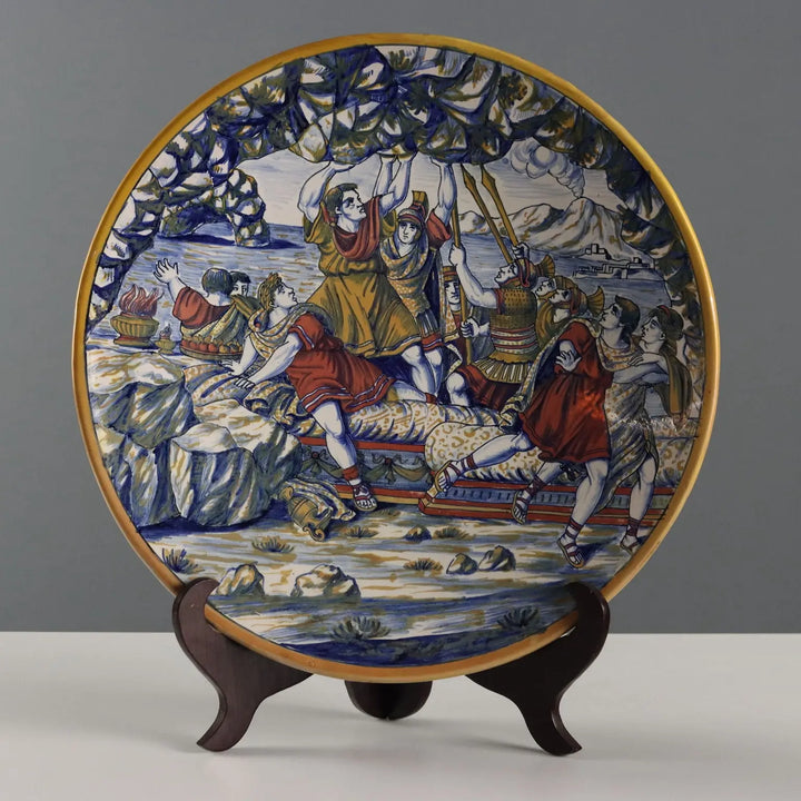Vintage Plate A. Rubboli Gualdo Tadino Majolica Italy 1930s - Italy, 1930s | Antiques | Ceramics Products