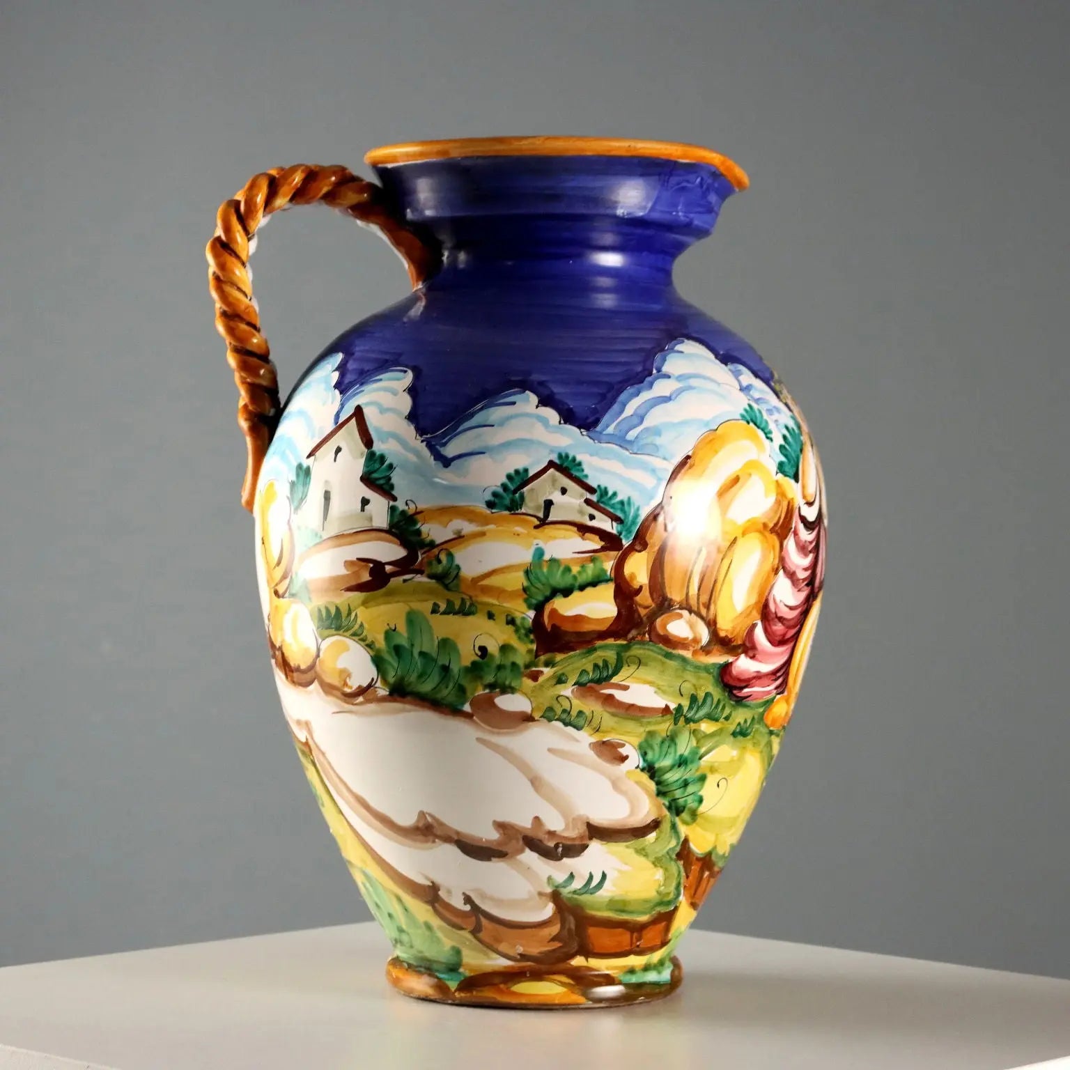 Antique Majolica Amphora Taccini Manufacture Italy XX Century - Italy, XX Century | Antiques | Ceramics Products