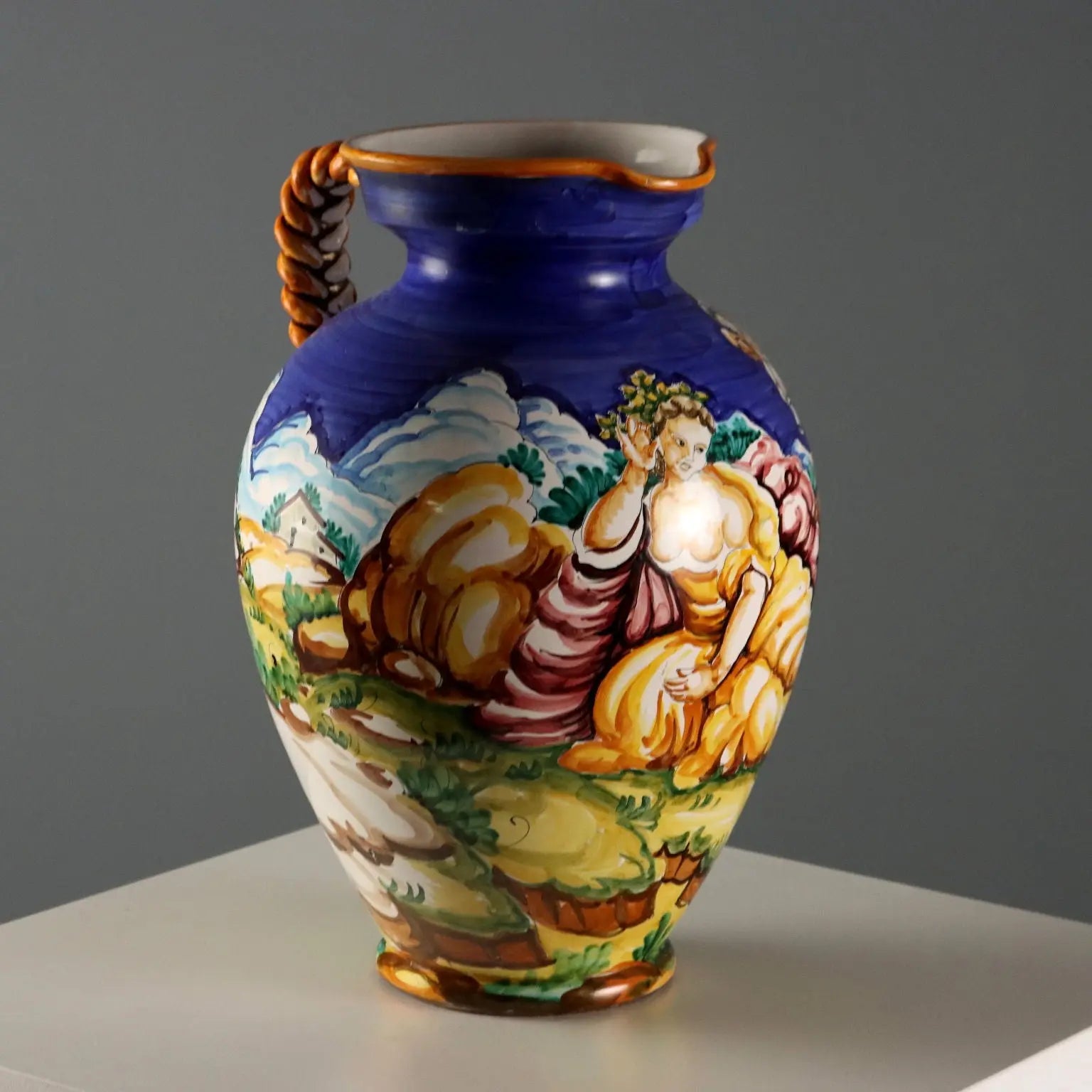 Antique Majolica Amphora Taccini Manufacture Italy XX Century - Italy, XX Century | Antiques | Ceramics Products