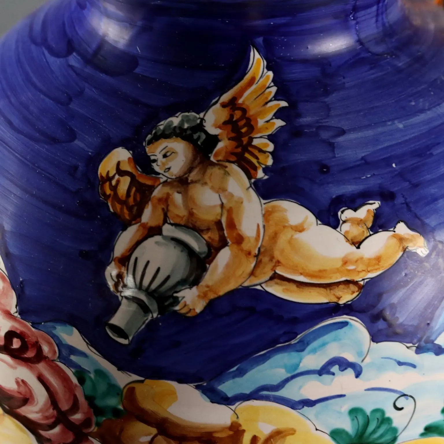 Antique Majolica Amphora Taccini Manufacture Italy XX Century - Italy, XX Century | Antiques | Ceramics Products