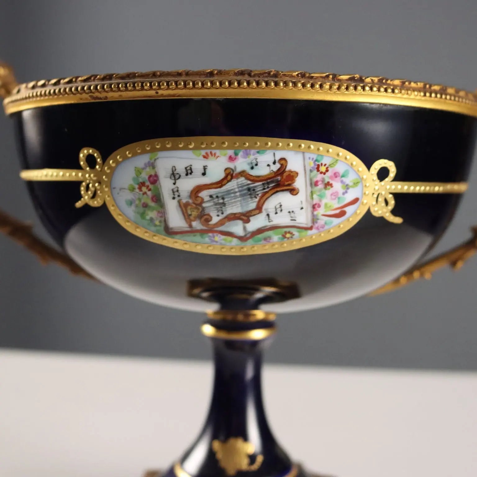 Antique Triptych Vases Porcelain Gilded Bronze France XX Century - France, Mid XX Century | Antiques | Ceramics Products