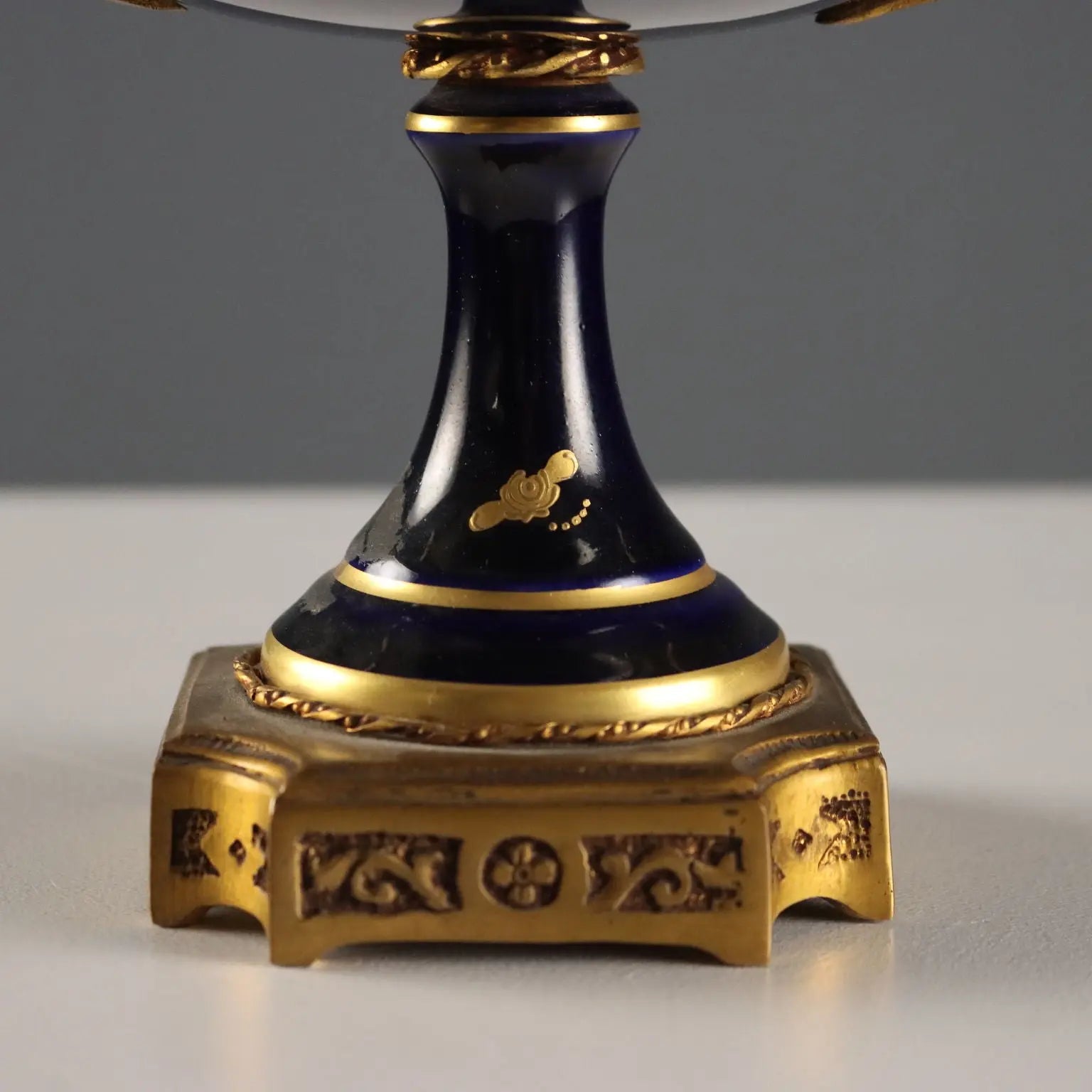 Antique Triptych Vases Porcelain Gilded Bronze France XX Century - France, Mid XX Century | Antiques | Ceramics Products
