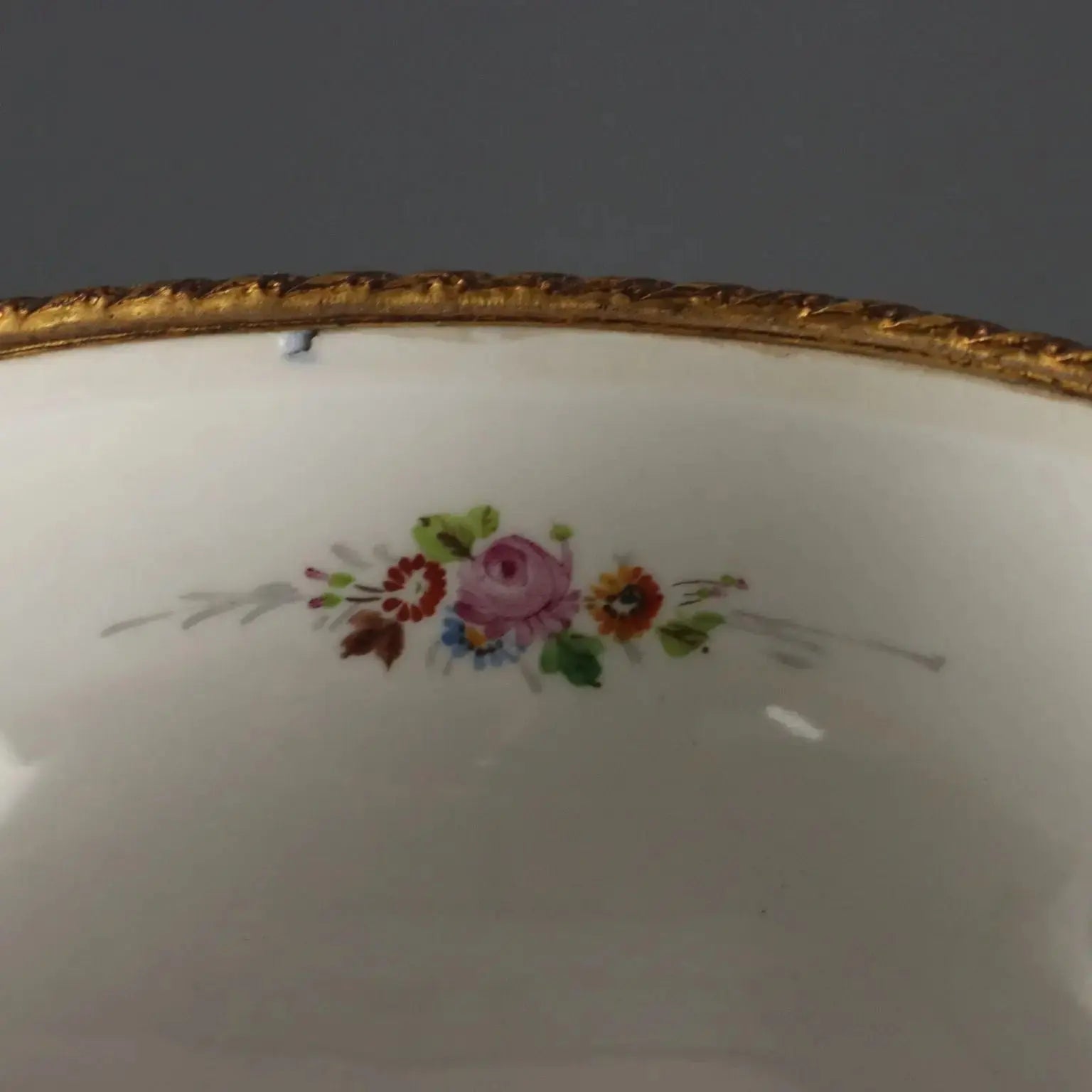 Antique Triptych Vases Porcelain Gilded Bronze France XX Century - France, Mid XX Century | Antiques | Ceramics Products