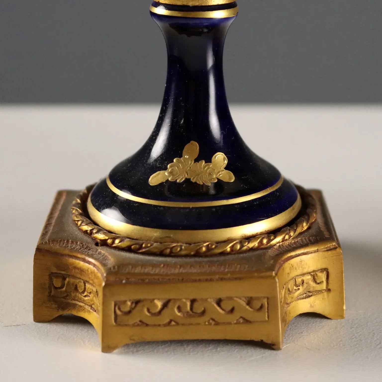 Antique Triptych Vases Porcelain Gilded Bronze France XX Century - France, Mid XX Century | Antiques | Ceramics Products