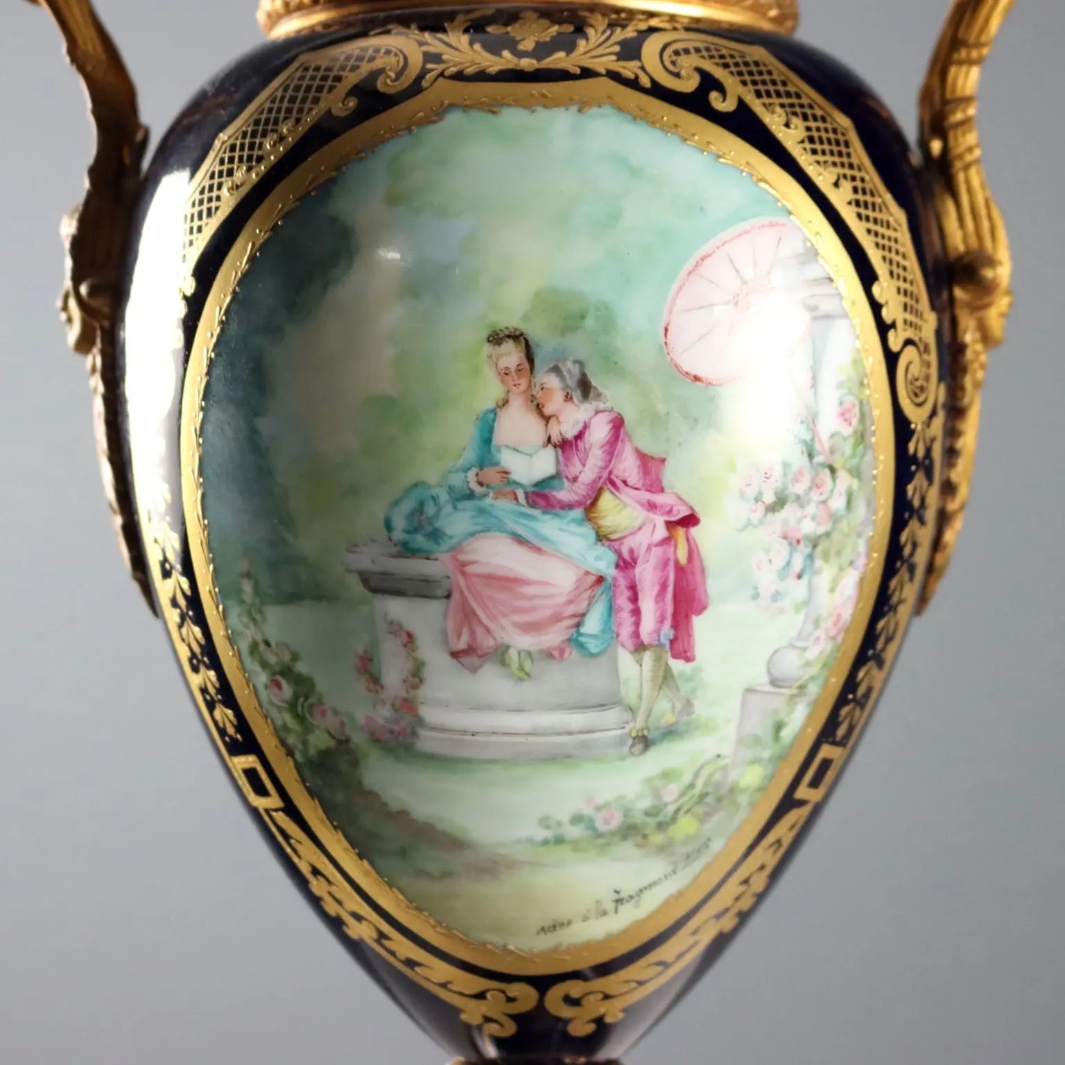 Antique Sèvres Porcelain Vase Gold Decorations France XX Century - France, Mid XX Century | Antiques | Ceramics Products