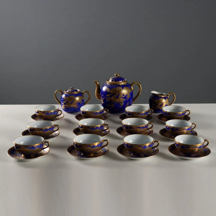 Antique Tea Set Porcelain Gold Decorations Japan XX Century - Japan, XX Century | Antiques | Ceramics Products