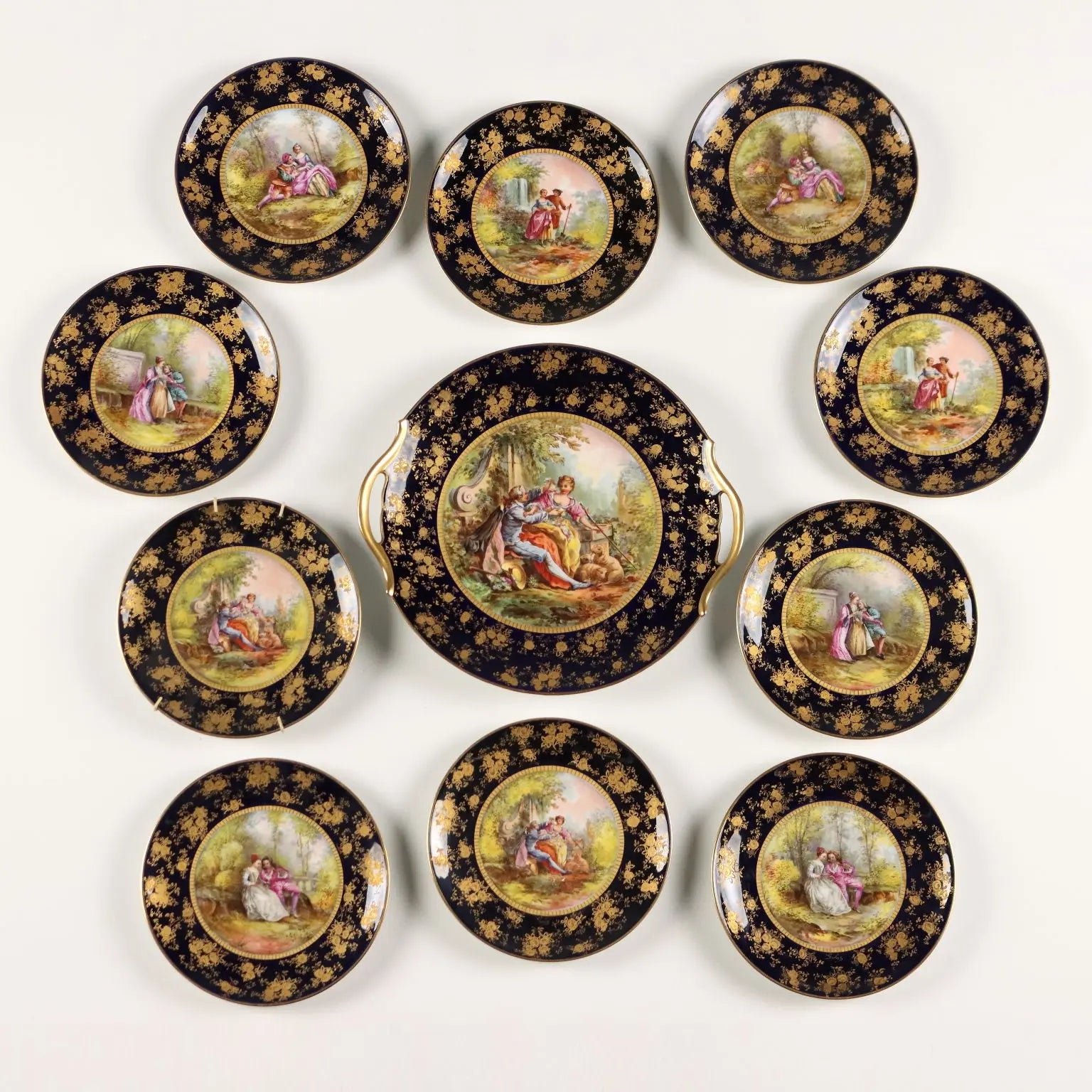 Andrè Golse Limoges Pastry Cake Service France XIX-XX Century